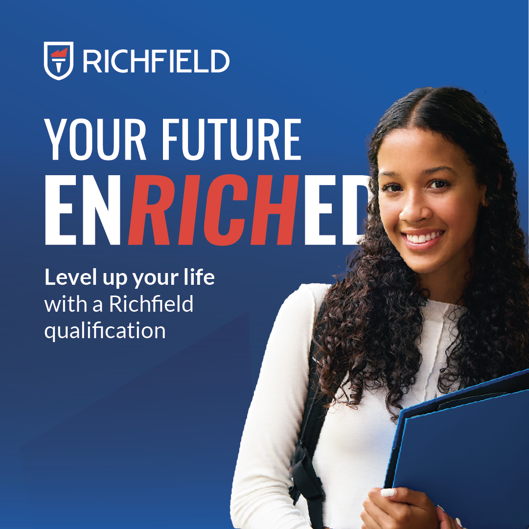 Richfield Education Facebook ad: Enriching ambitious futures for 35 years through accredited…
