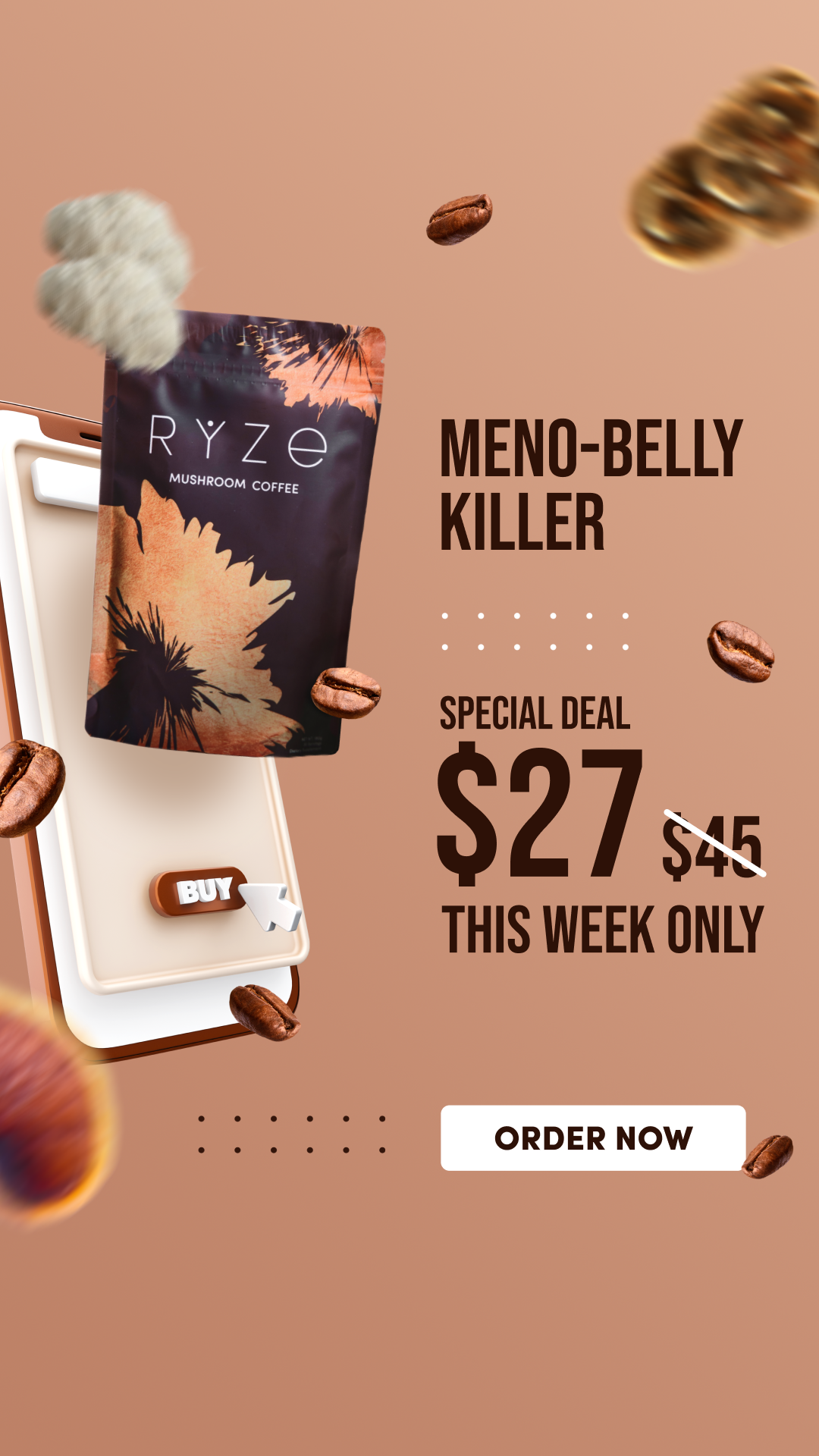RYZE Superfoods Facebook ad