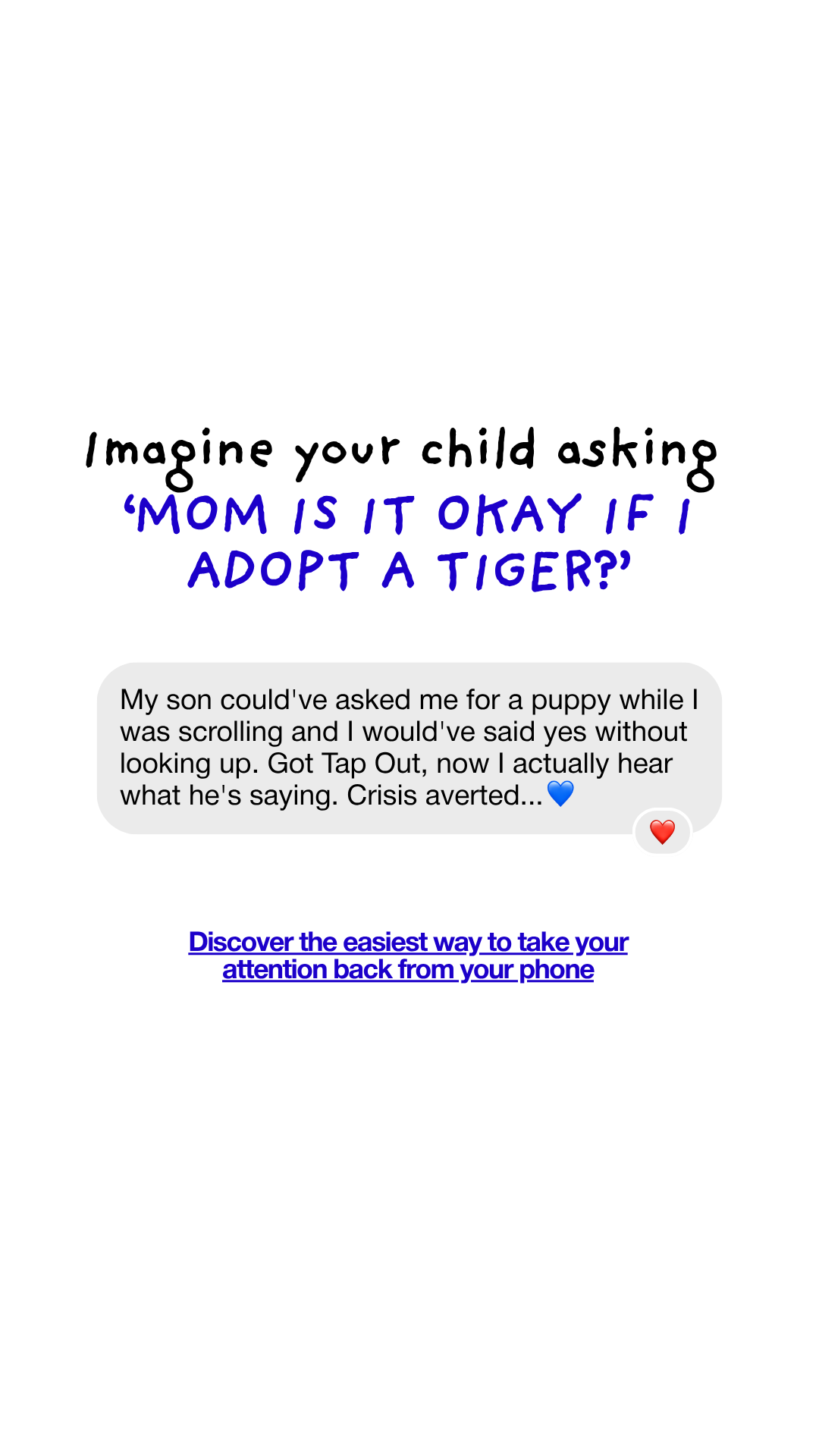 Tap Out Facebook ad