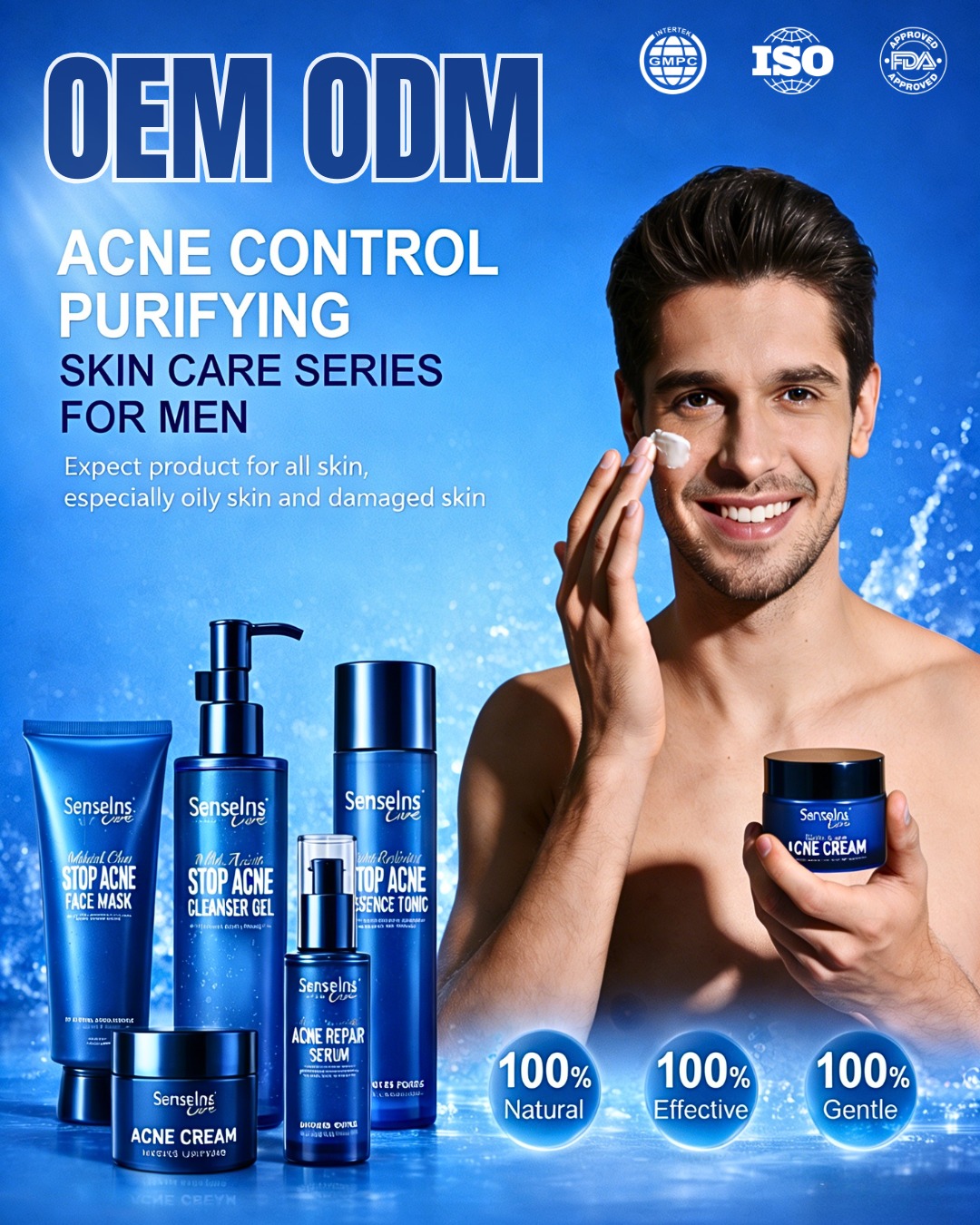 BonnieCo Cosmestics OEM Manufacturer /Factory Facebook ad: OEM/ODM Acne Control Men's Skincare Set | Low…