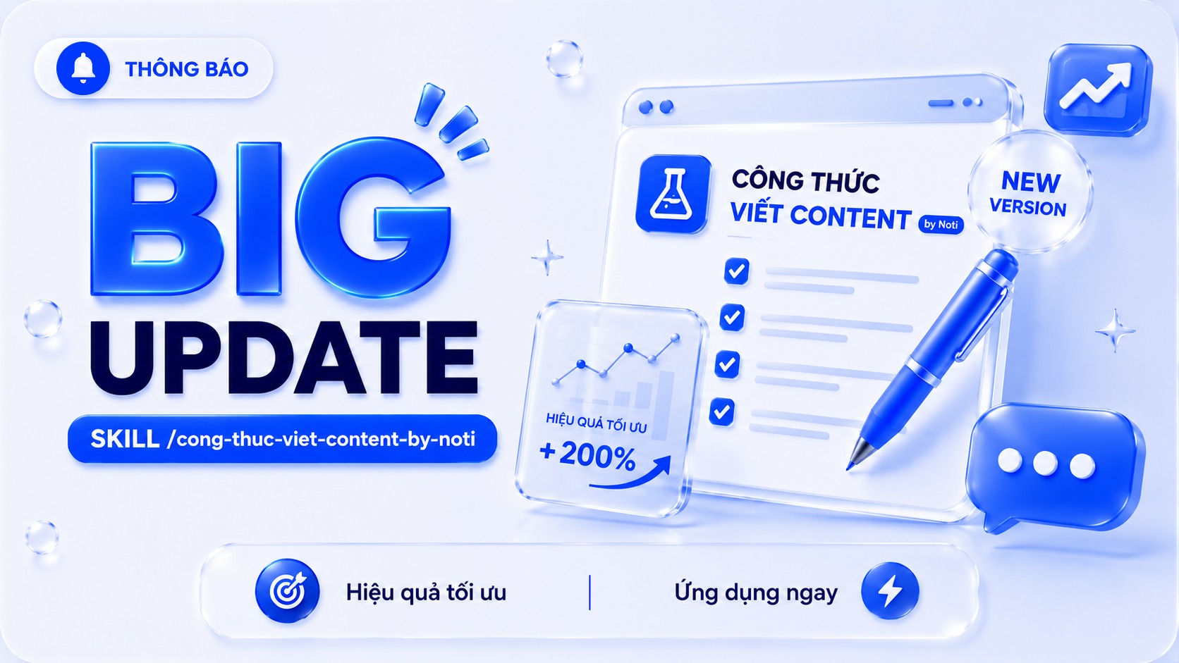 Giáp Đức Thắng Facebook ad: Benchmark 4 phiên bản Skill Content by Noti