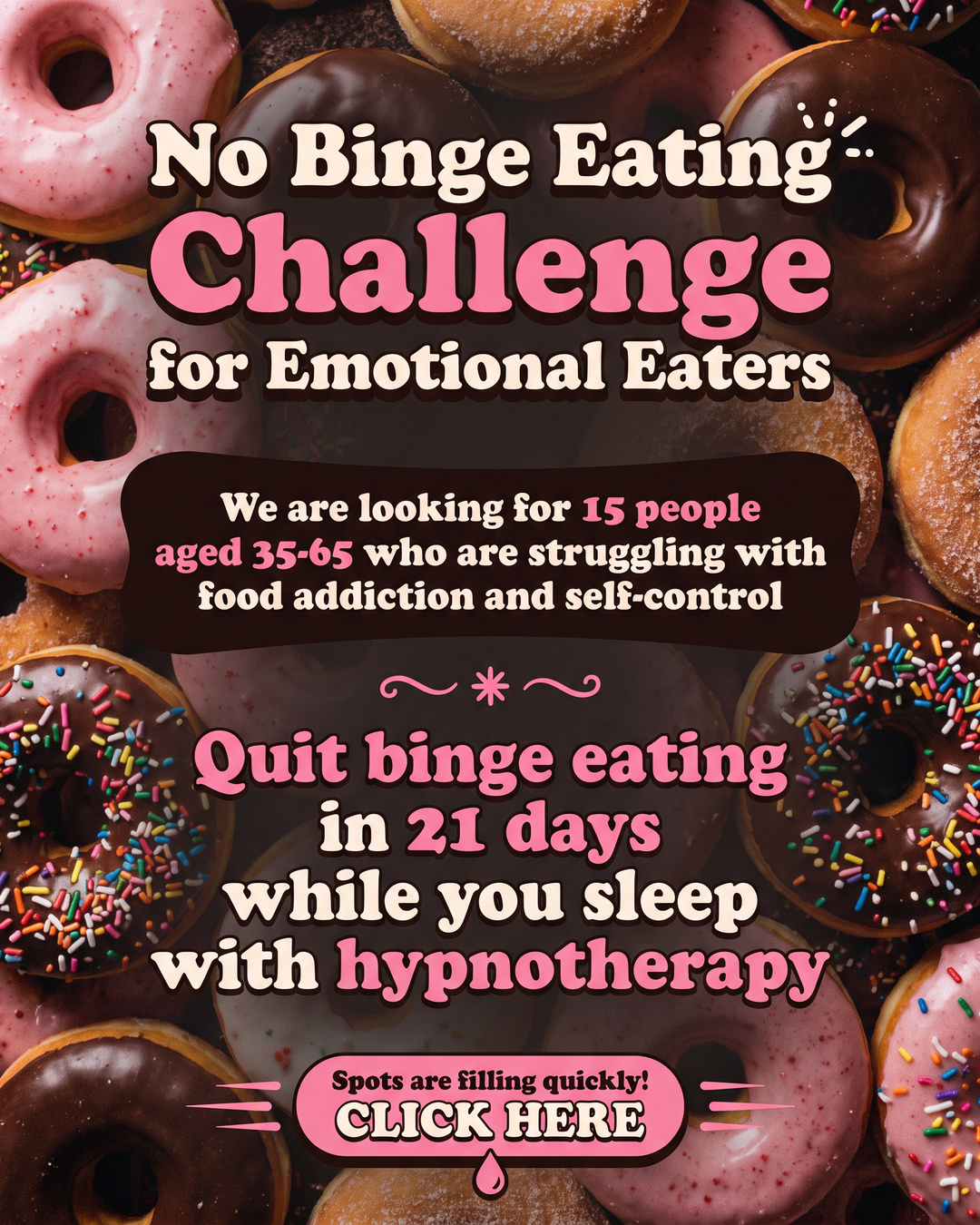 Hypnozio: power of hypnotherapy Facebook ad: Overcome Weight Challenges