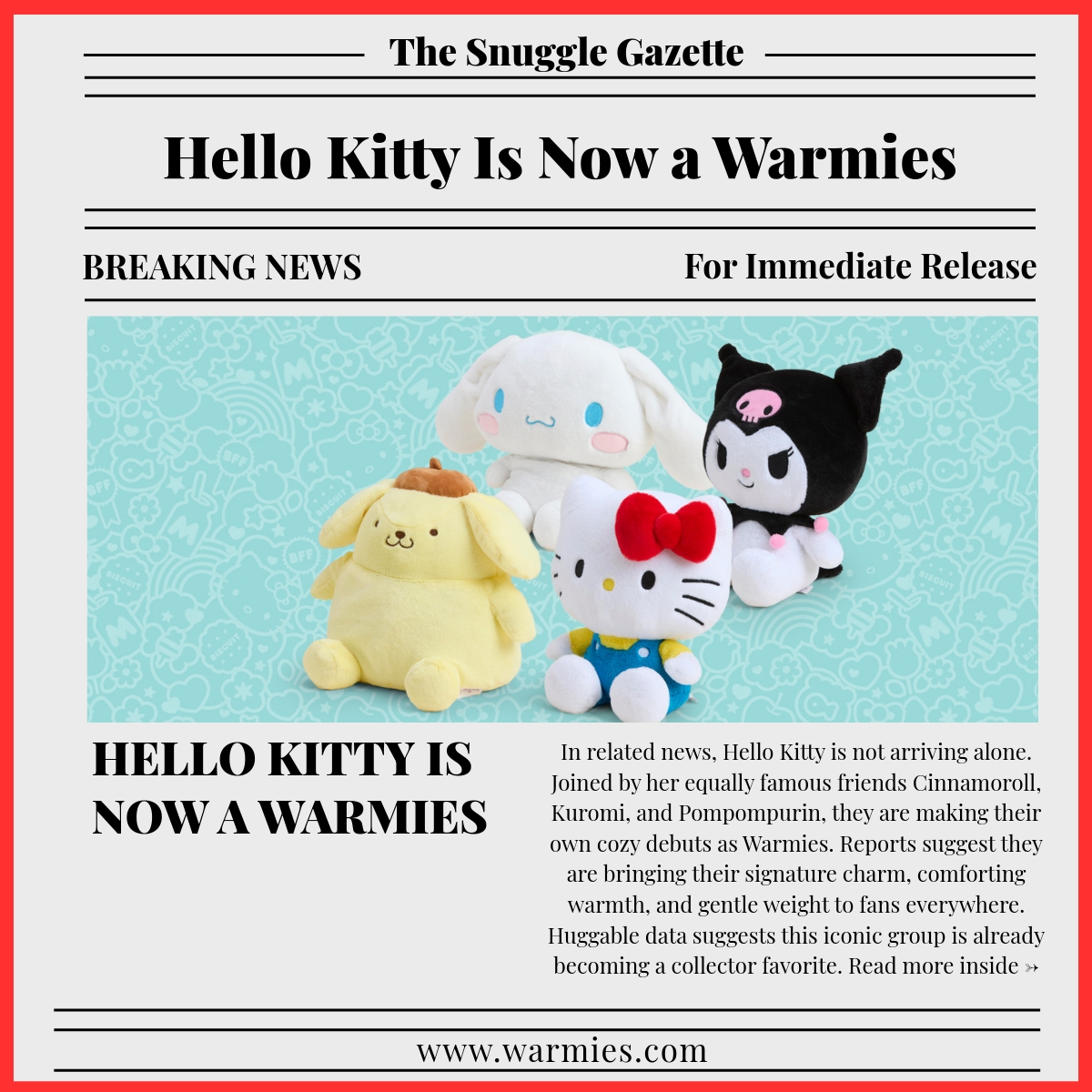 Warmies USA Facebook ad