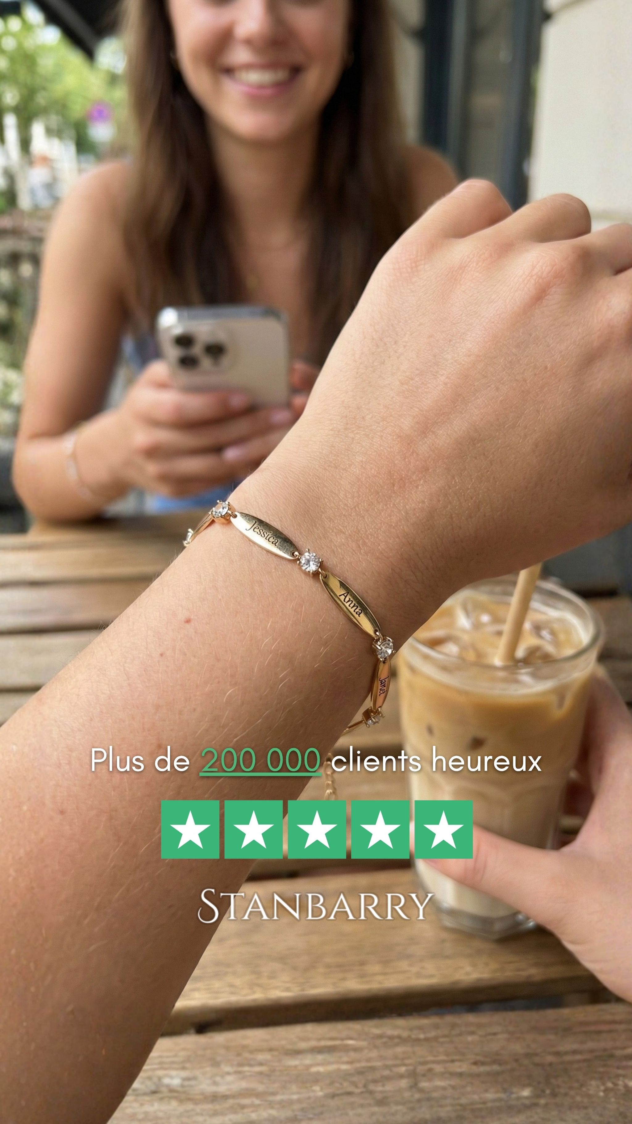 Stanbarry Bijoux Facebook ad: Un bracelet gravé, un souvenir éternel