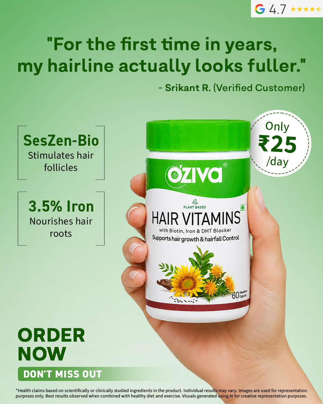 OZiva Facebook ad