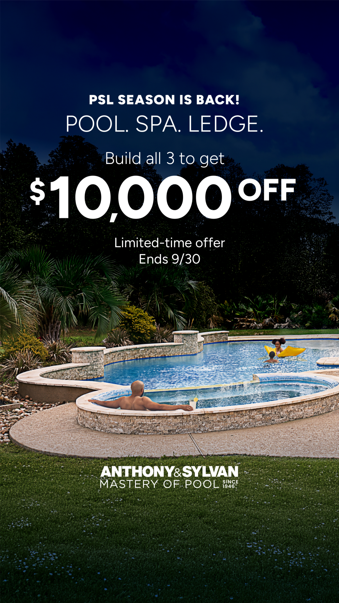 Anthony & Sylvan Pools Facebook ad