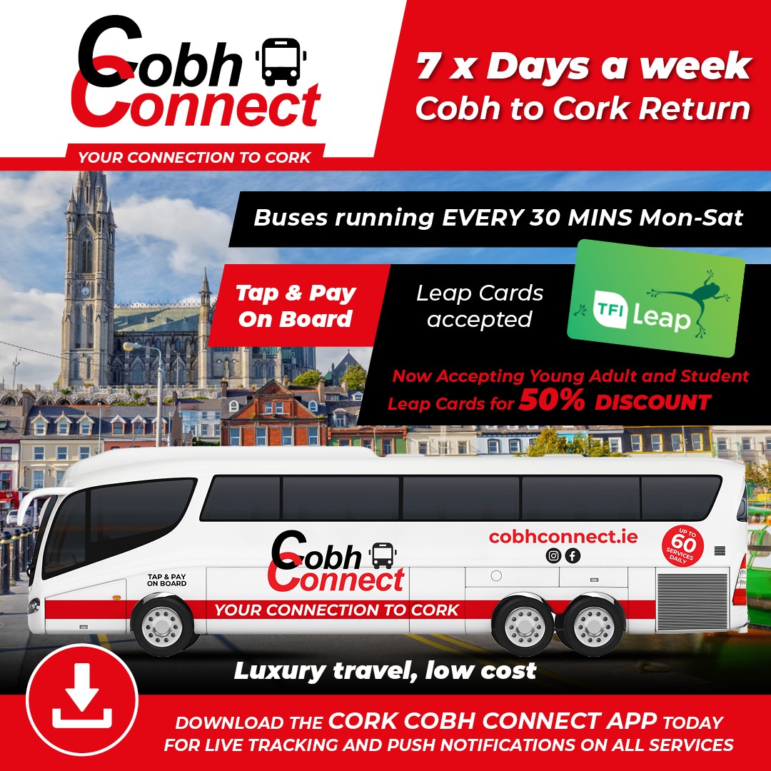 Cork Connect Facebook ad: Travelling between Cobh, Little Island, Cork City &…