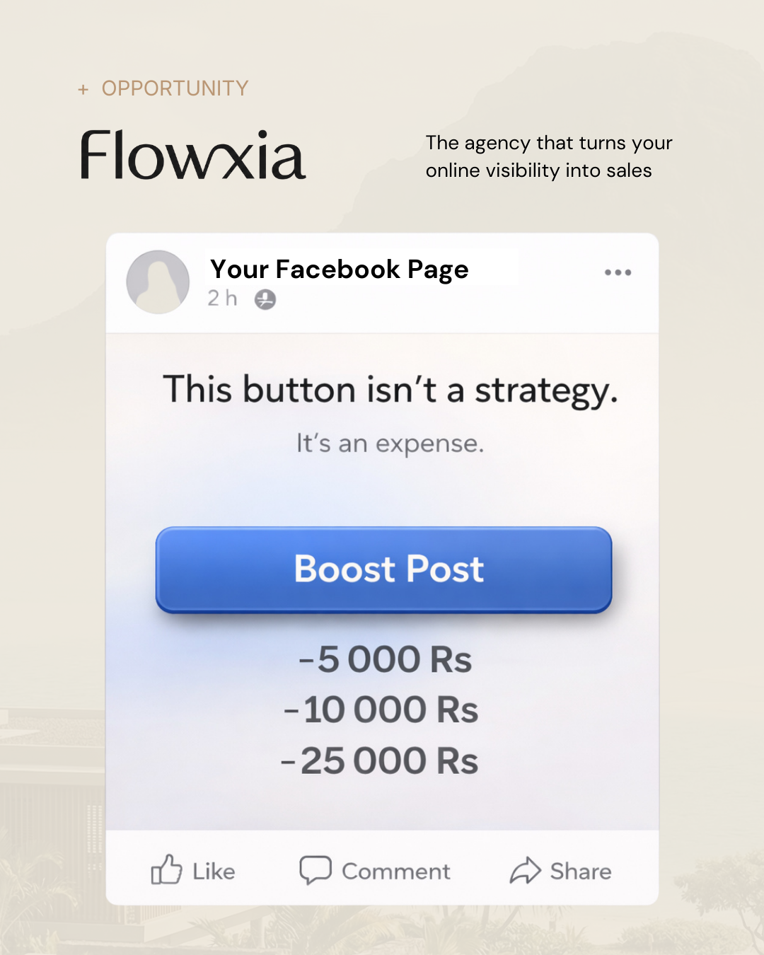 Flowxia - Agence Digitale à Maurice Facebook ad from Feb 19, 2026