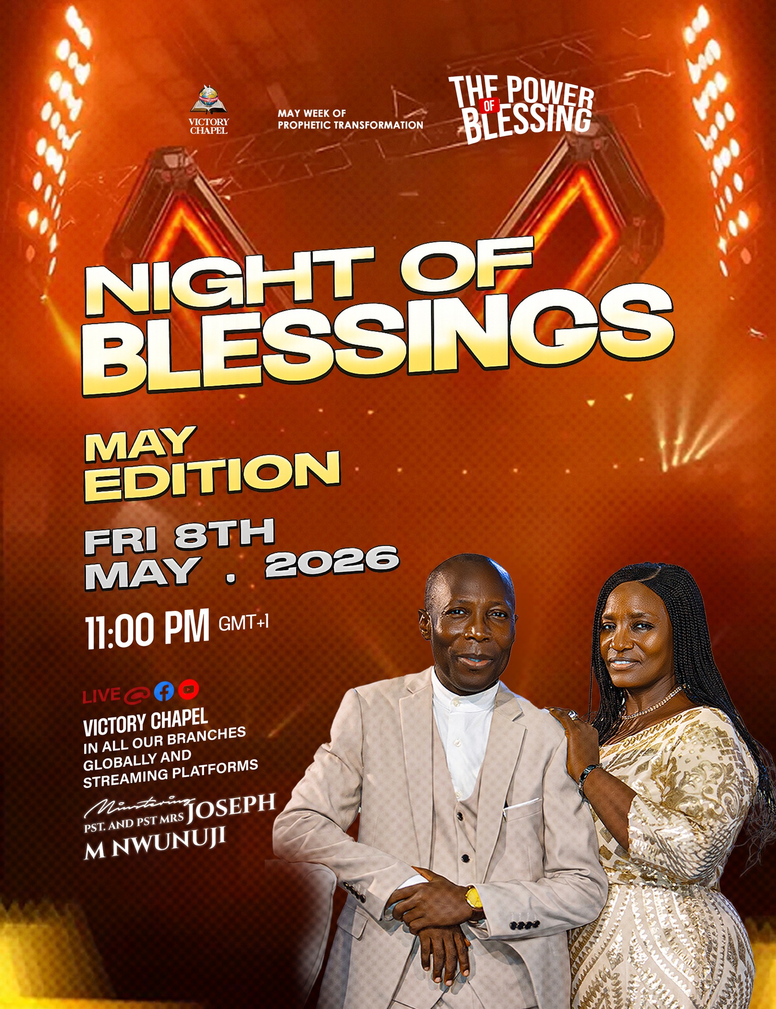ARROW OF DELIVERANCE MINISTRIES Facebook ad: NIGHT OF BLESSINGS (May Edition)