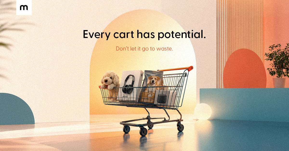 Mozello Facebook ad: Abandoned cart reminders: A simple way to recover lost sales