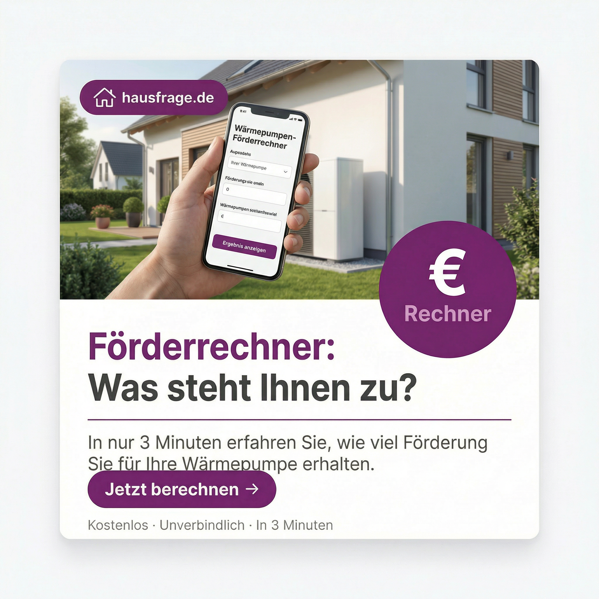 Hausfrage Facebook ad