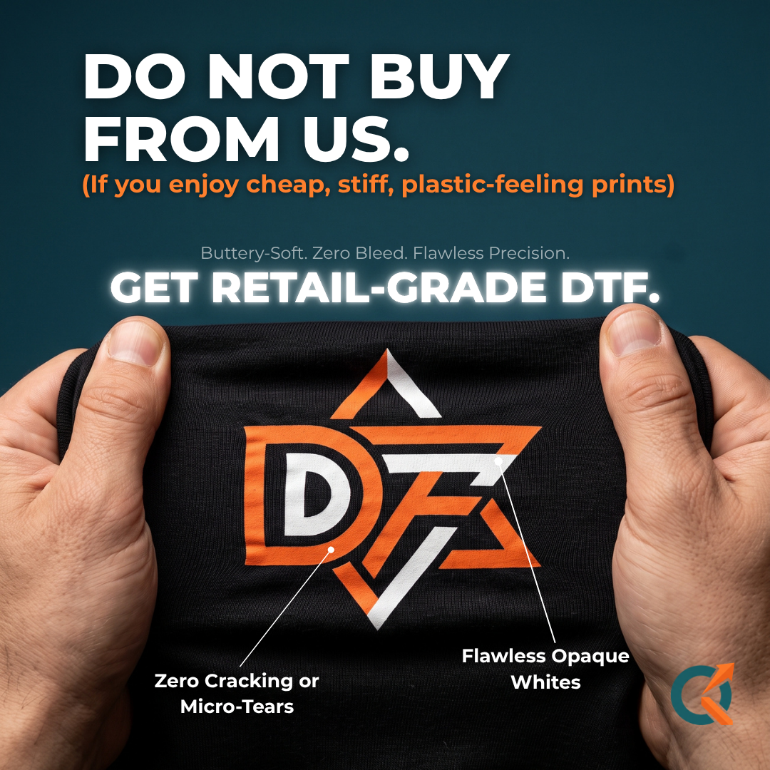 Quick Dtf Transfer Facebook ad: Test Quick DTF on your own press (FREE).