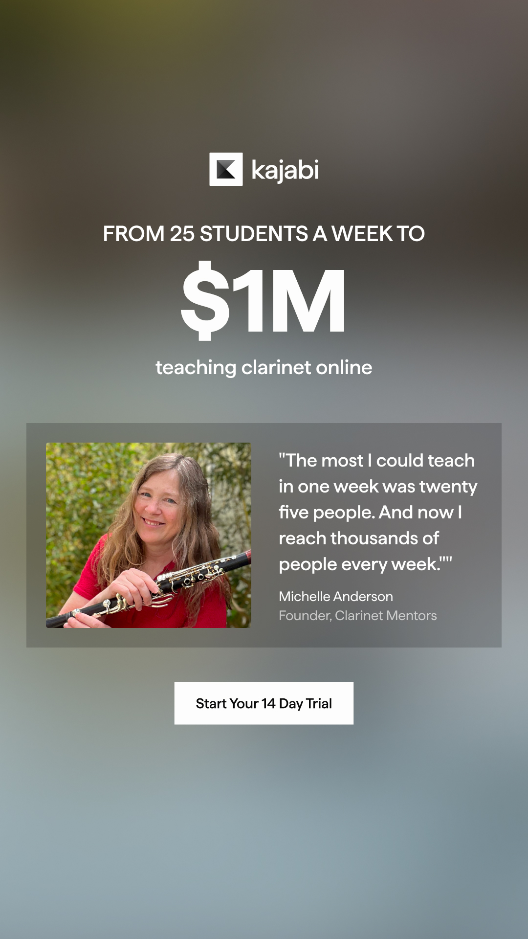 Kajabi Facebook ad: Get Started For Free