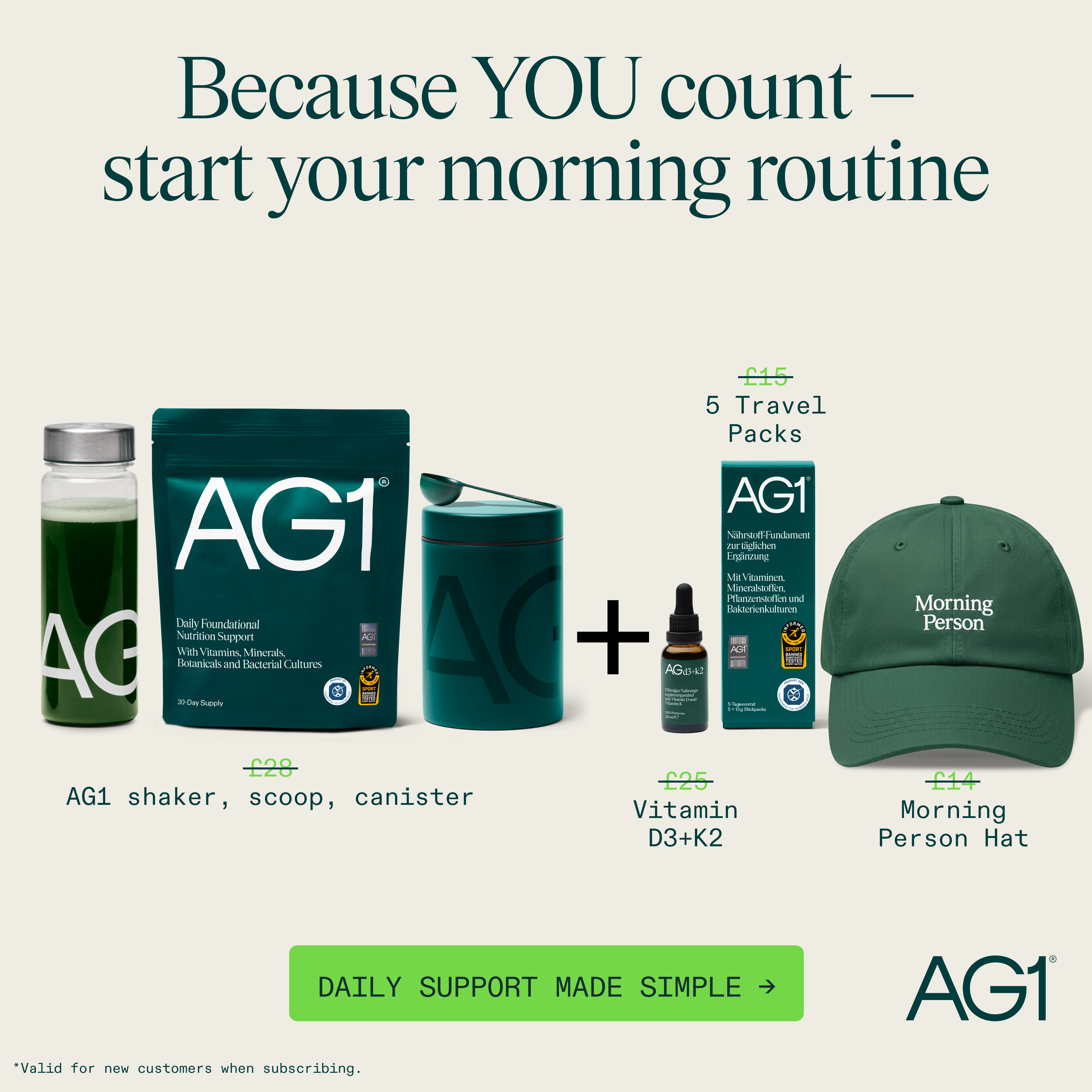 AG1 by Athletic Greens Facebook ad
