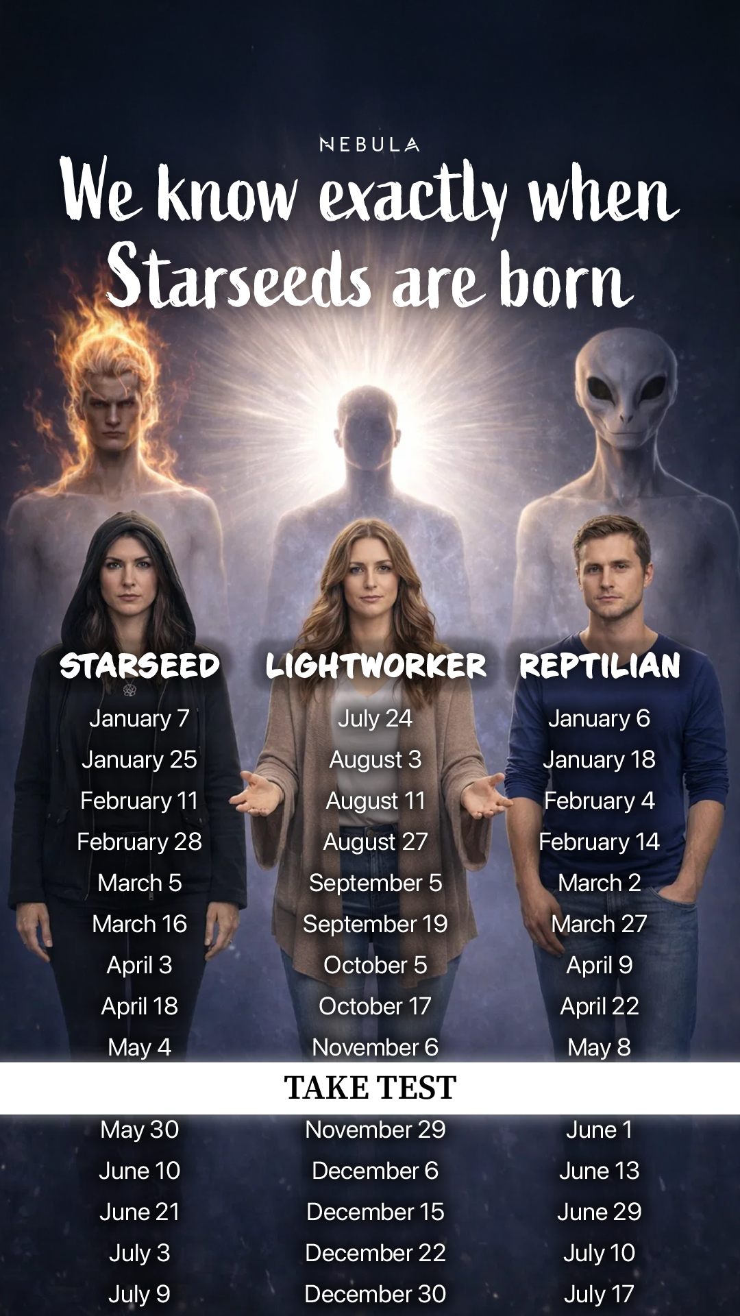 Nebula: Horoscope & Compatibility Facebook ad: Reveal Your Soul’s Galactic Origin