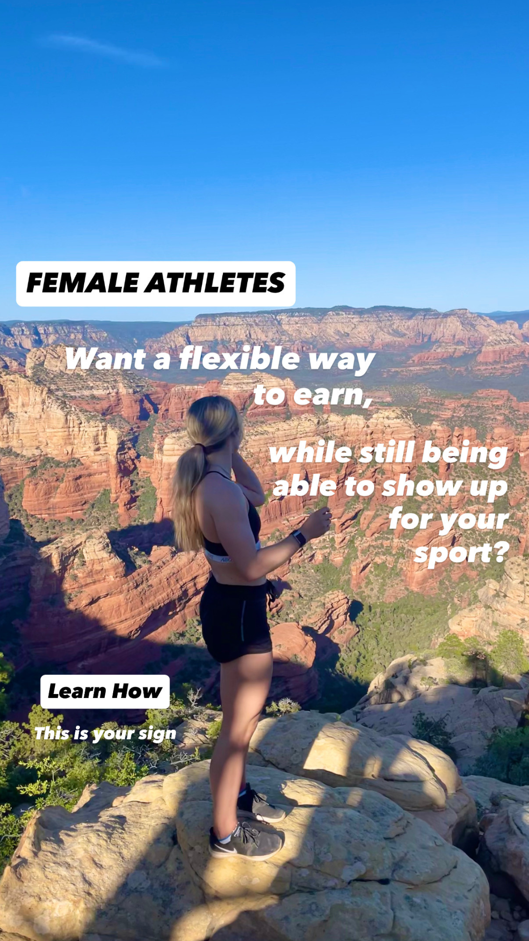 Jenna Marie Facebook ad: Earn While Still Playing Your Sport