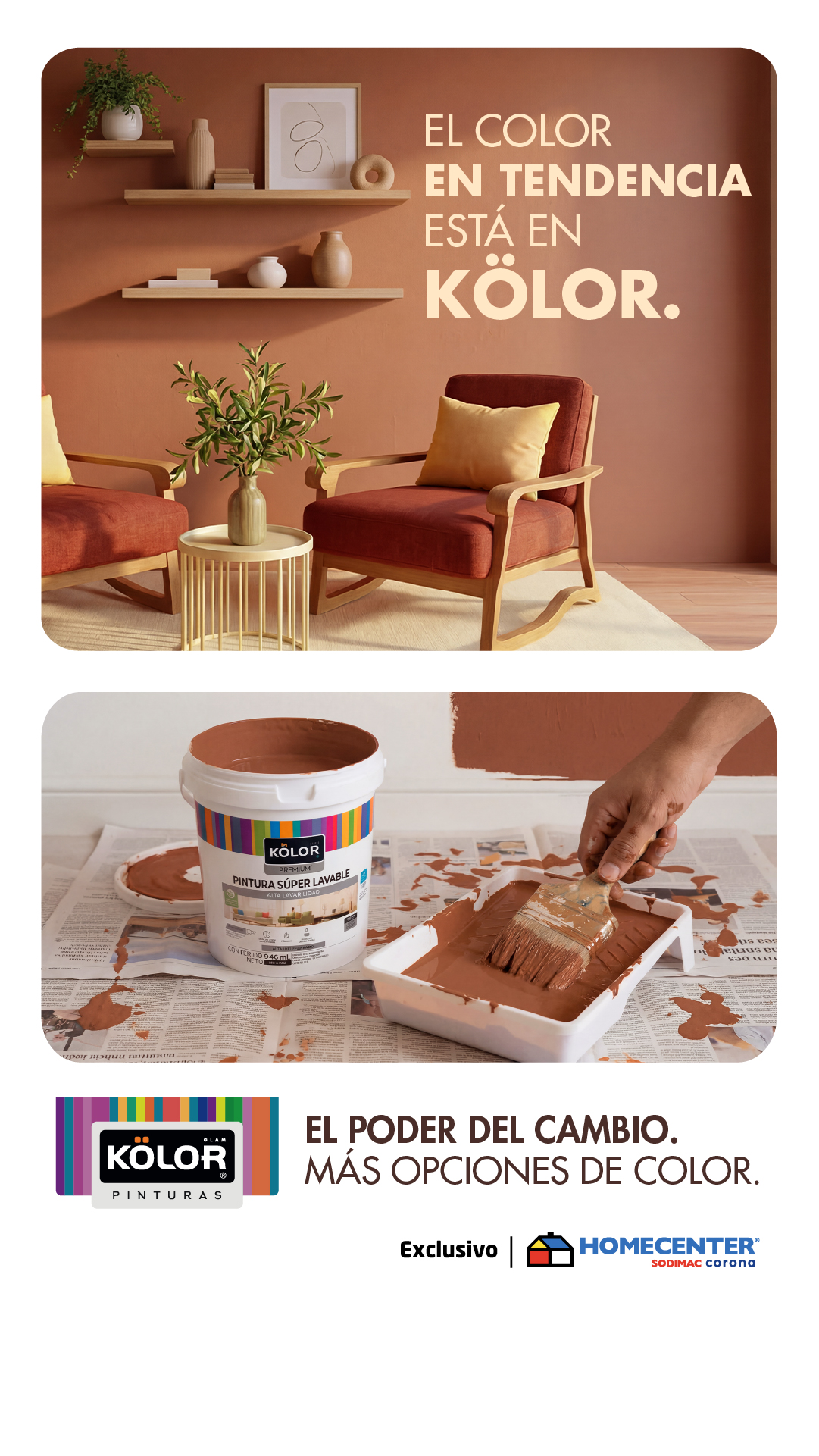 Homecenter Facebook ad: Pinturas Kölor
