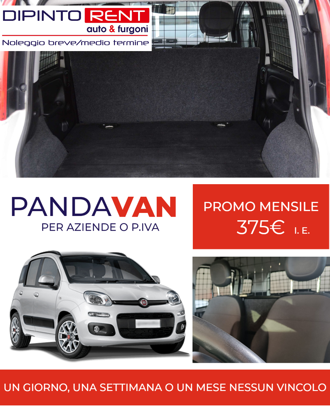 Dipinto Rent - Auto e furgoni Facebook ad: Per rispondere alle esigenze del trasporto merci in…