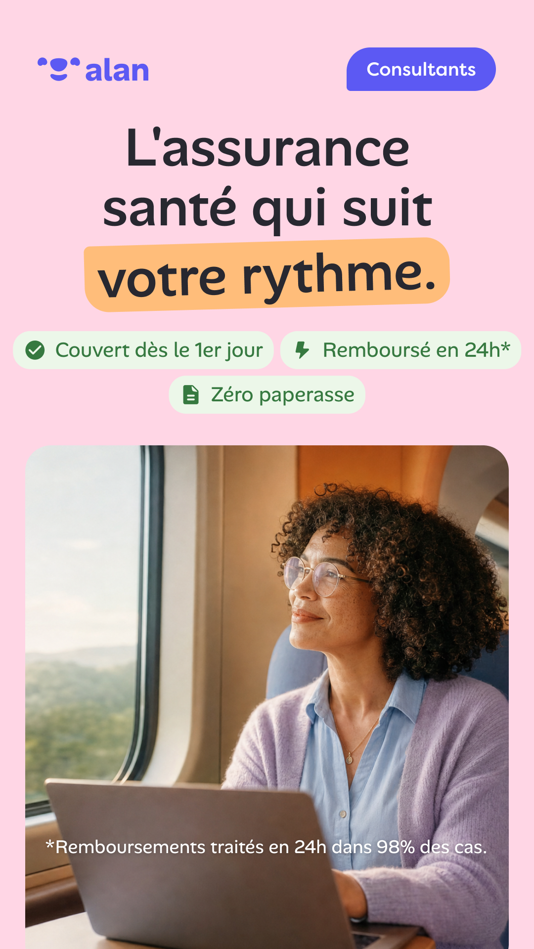 Alan Facebook ad: Découvrez tous les avantages Alan