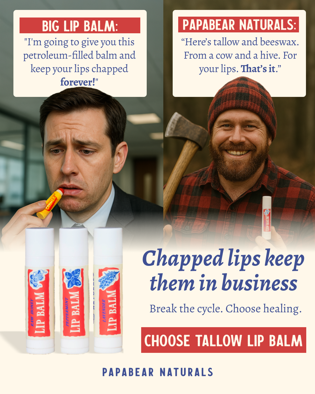 Papabear Naturals Facebook ad