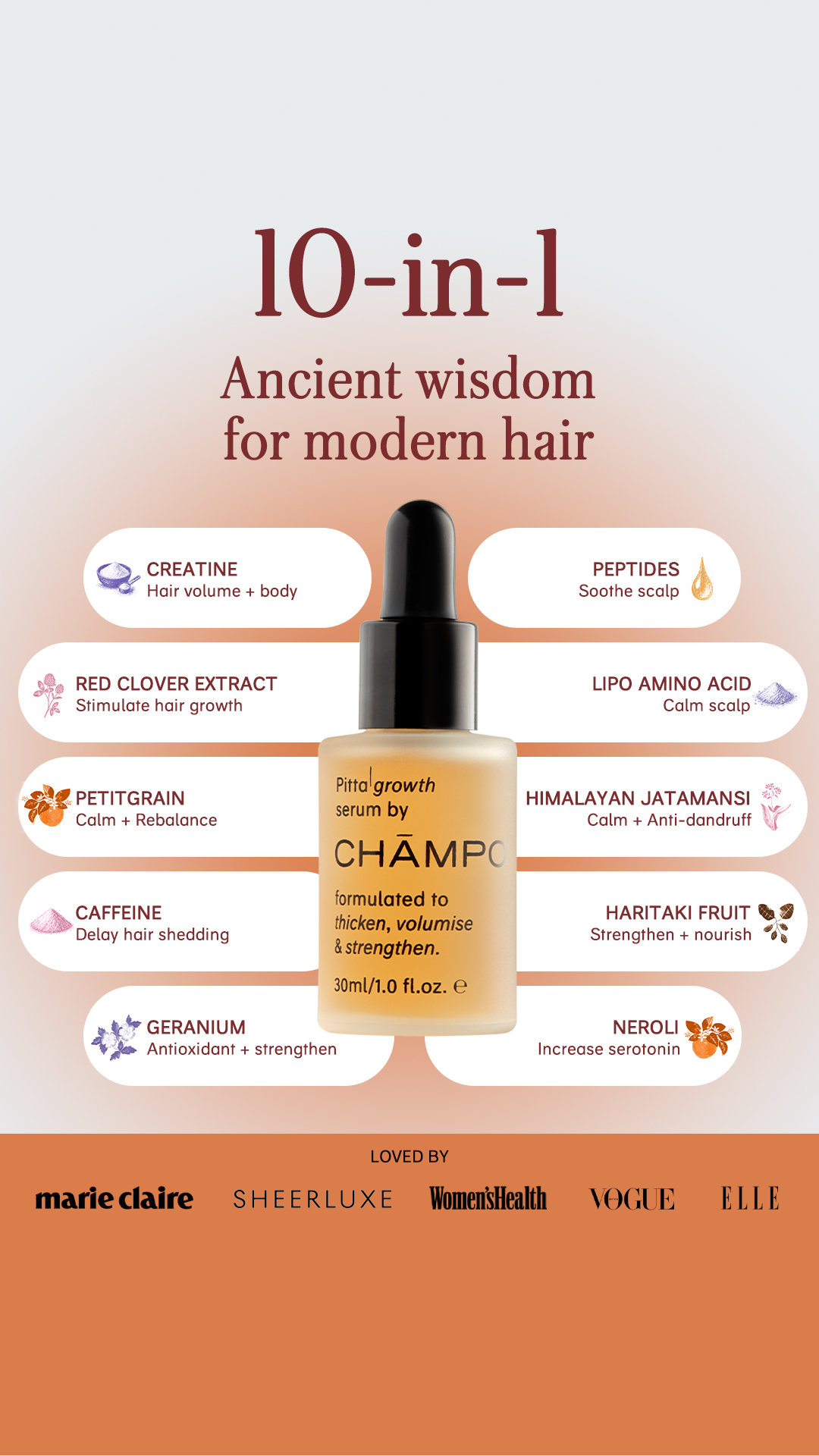 Chāmpo Haircare Facebook ad