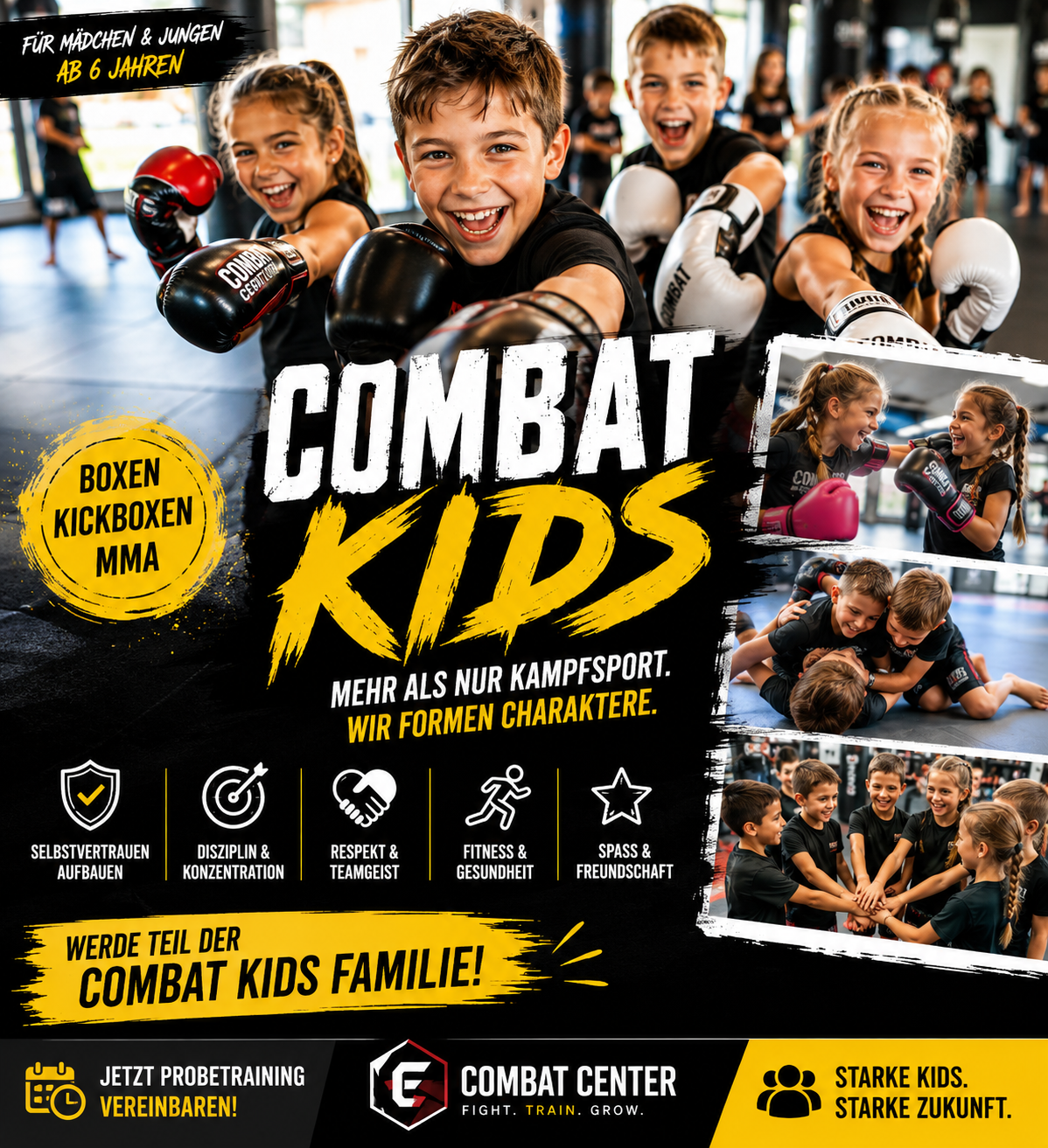 Borchashvili Combat Center Facebook ad: Kampfsport für Kinder, neu in Linz-Auwiesen
