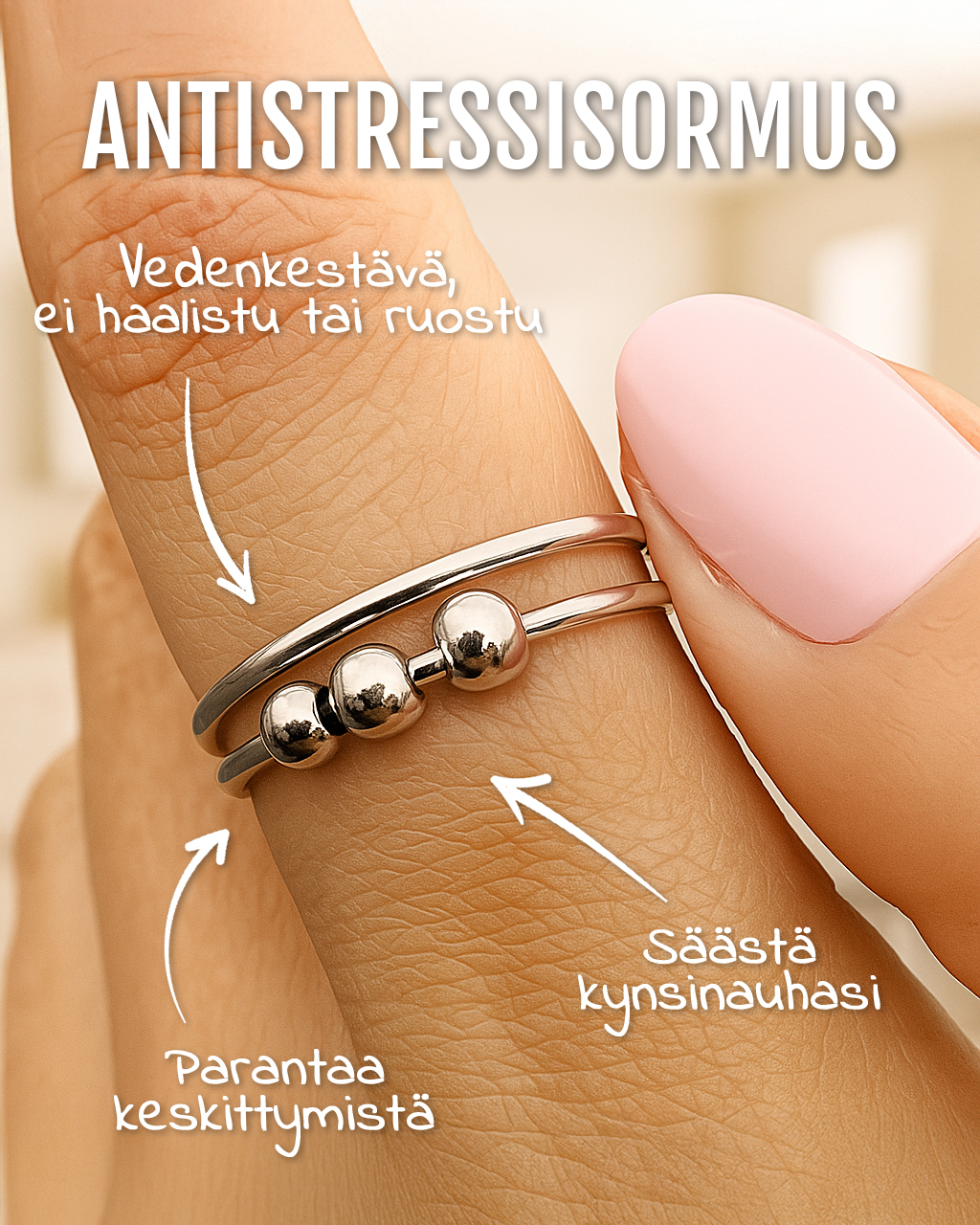 Ninja.fi Facebook ad: Helpota stressiä huomaamattomasti