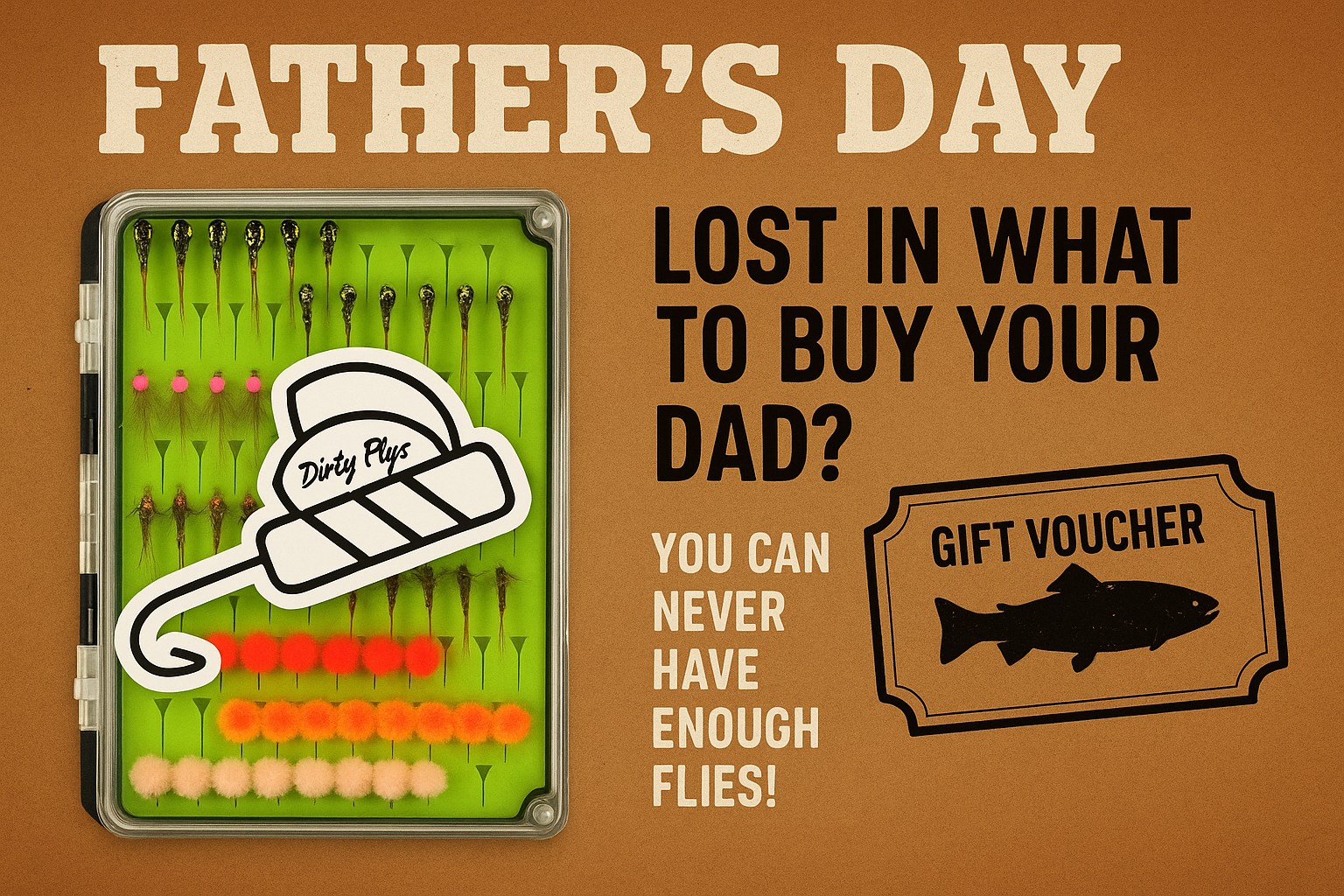 Dirty Flys New Zealand Facebook ad: Fishing Flies for Dad?