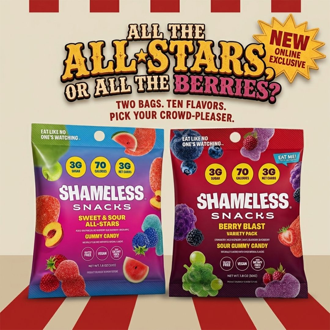 Shameless Snacks Facebook ad