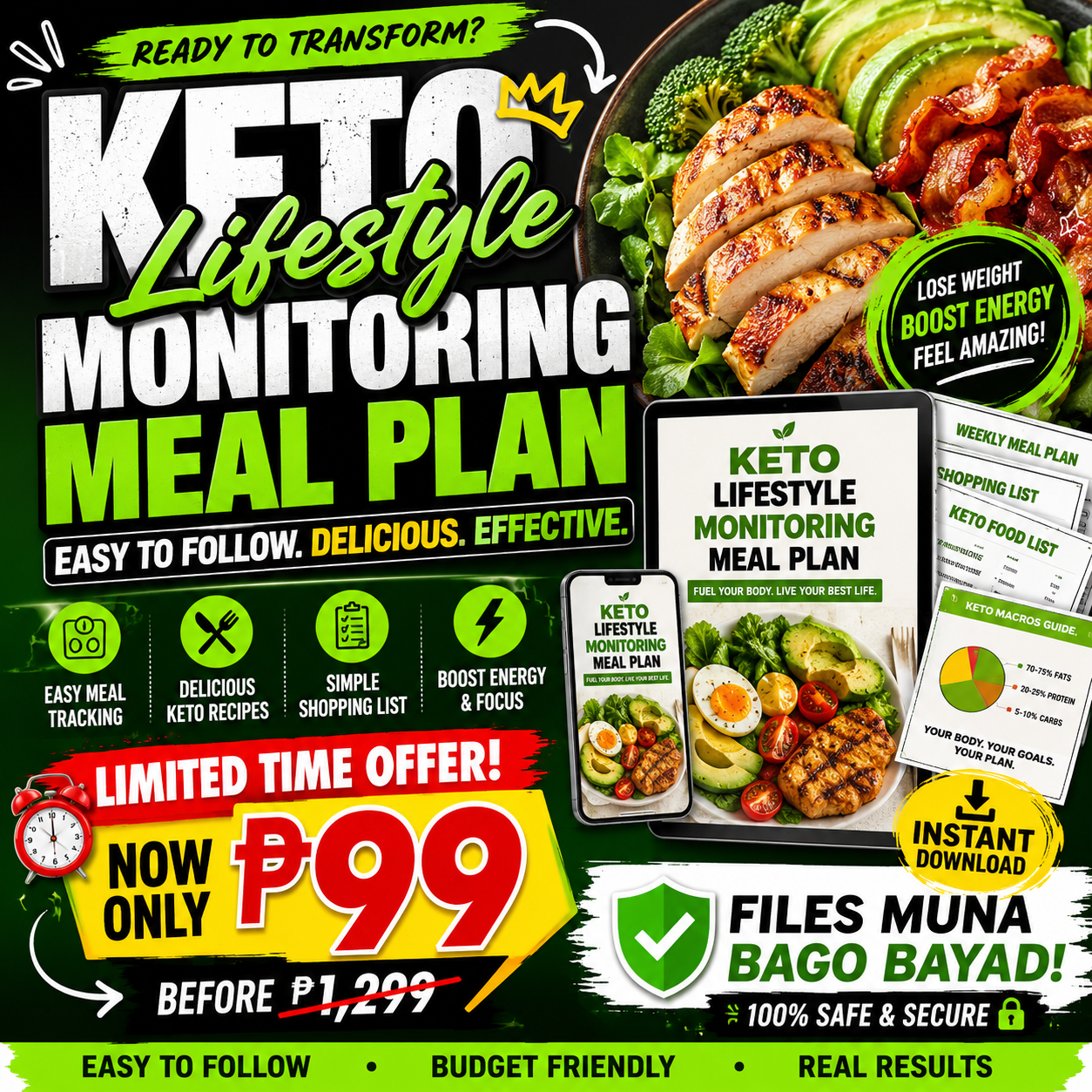 Keto diet meal plan Facebook ad: GUSTO MO MAGPAPAYAT PERO HINDI MO ALAM KUNG SAAN…