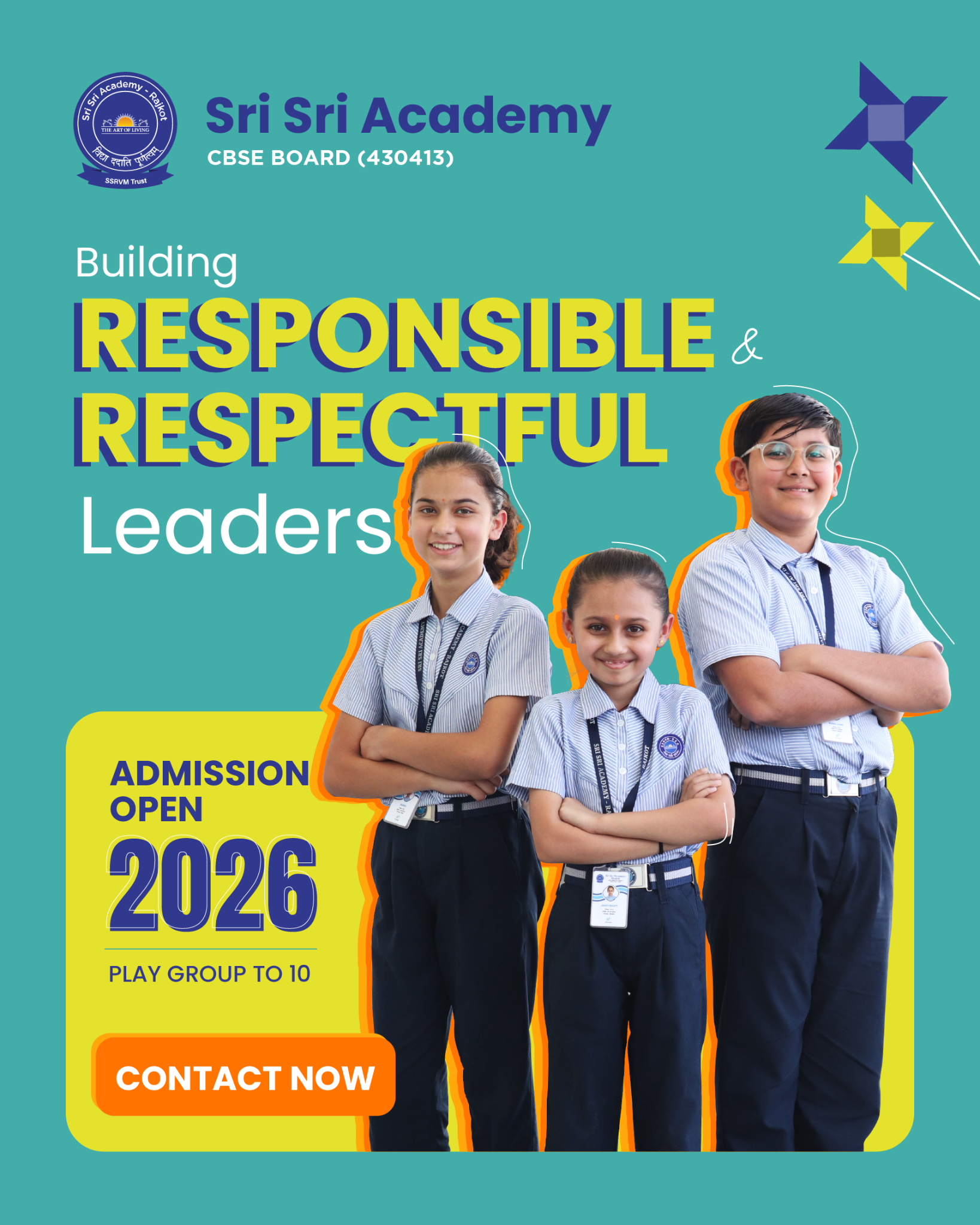 Sri Sri Academy Rajkot - CBSE affiliated Facebook ad: Looking for the best CBSE school in Rajkot…