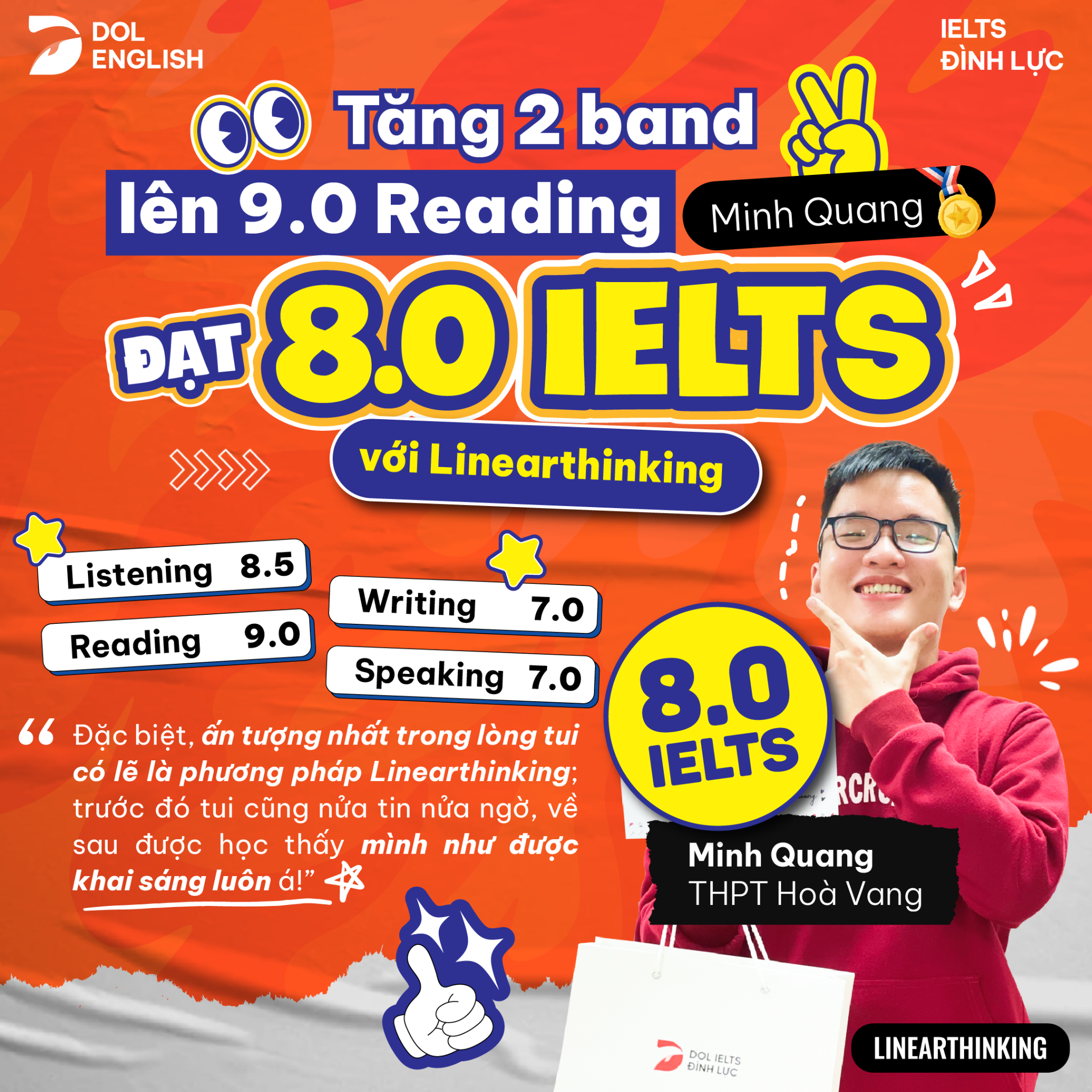 DOL Đình Lực - Đà Nẵng Facebook ad: Bứt phá 7.0+ IELTS dễ dàng với Linearthinking độc quyền…