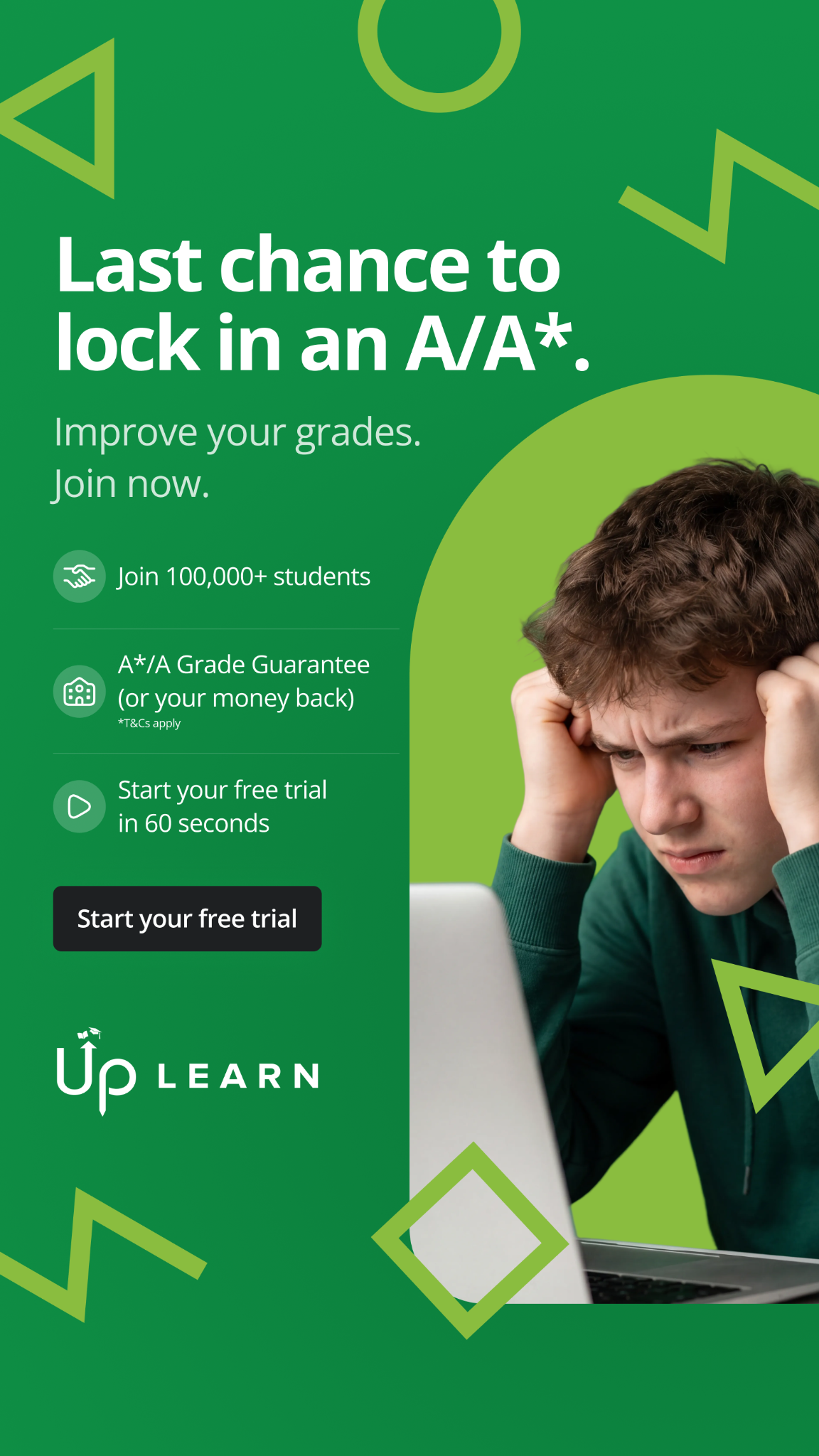 Up Learn Facebook ad