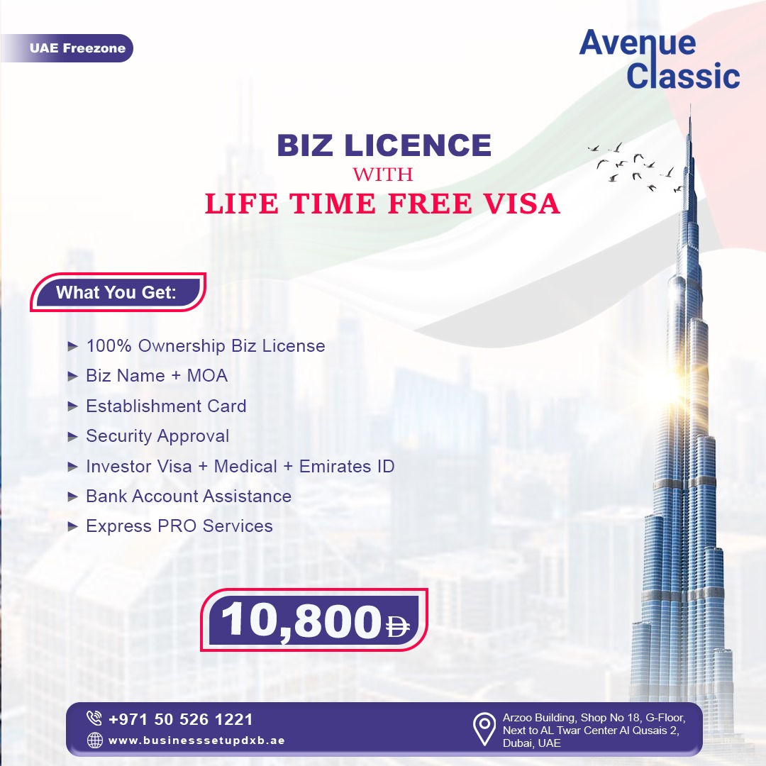 Avenue Classic Business Setup Dubai Facebook ad: Starting a business in the UAE?