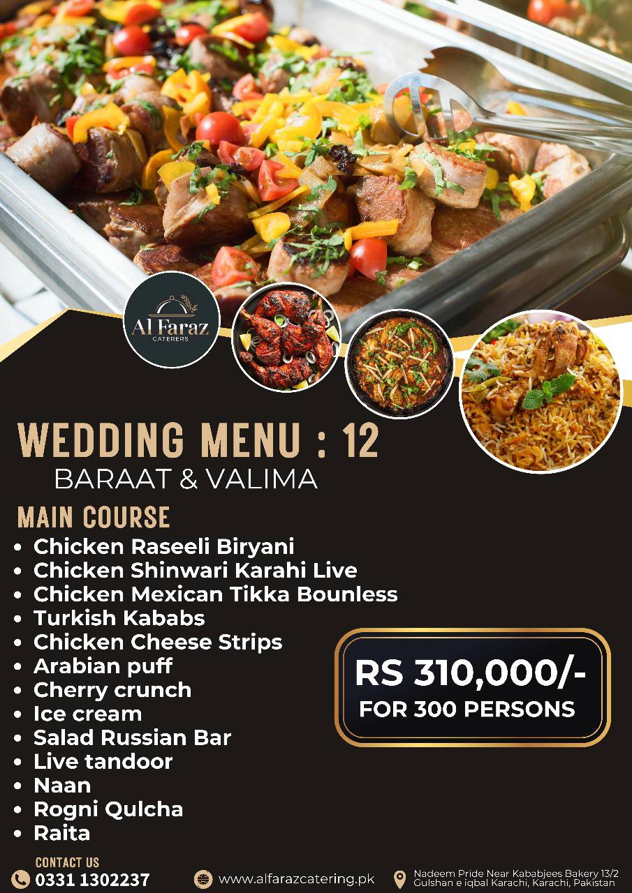 Al Faraz catering Facebook ad: Make your love story an affair to remember…