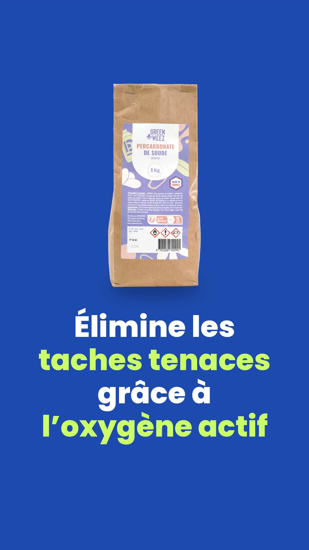 Greenweez.com Facebook ad: Noté Excellent par +100 000 clients