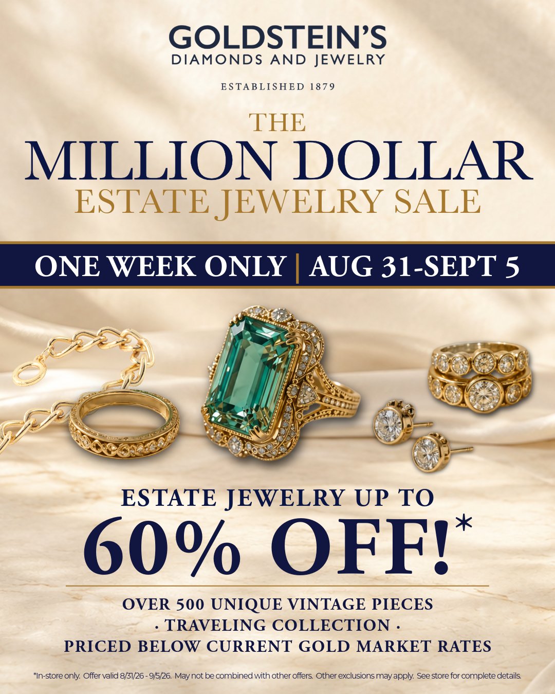 Goldstein's Jewelers Facebook ad: Estate Jewelry Sale!