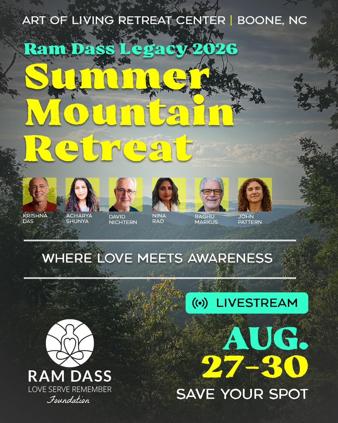 Ram Dass, Love Serve Remember Facebook ad