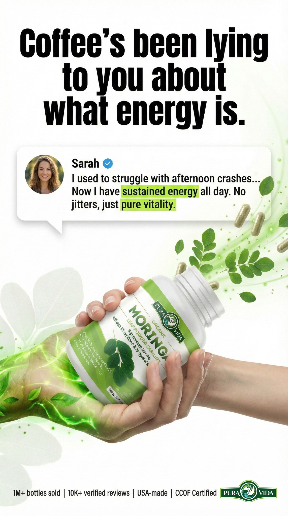 Pura Vida Moringa Facebook ad