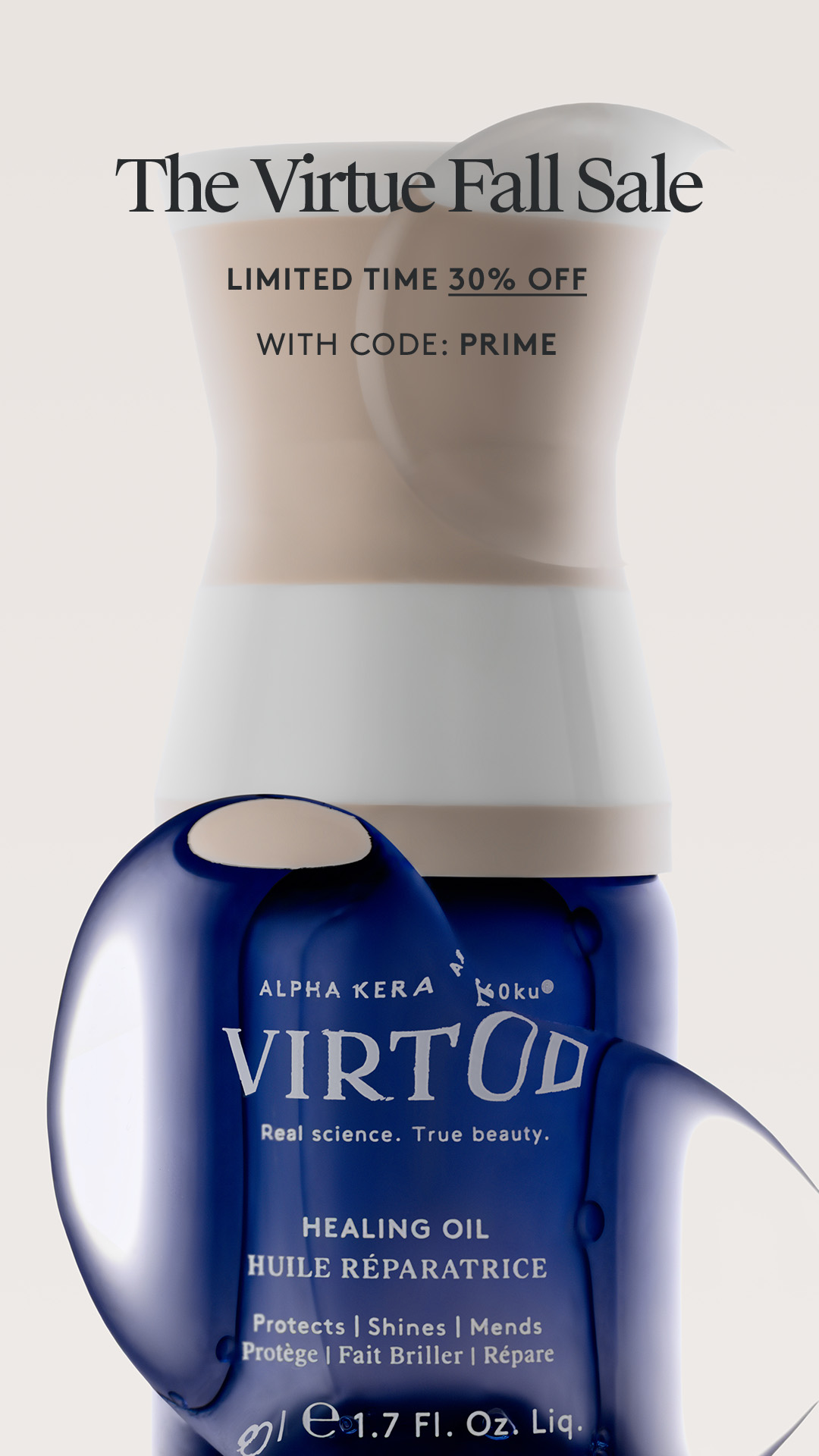 Virtue Labs Facebook ad: Save 30% + Free Shipping