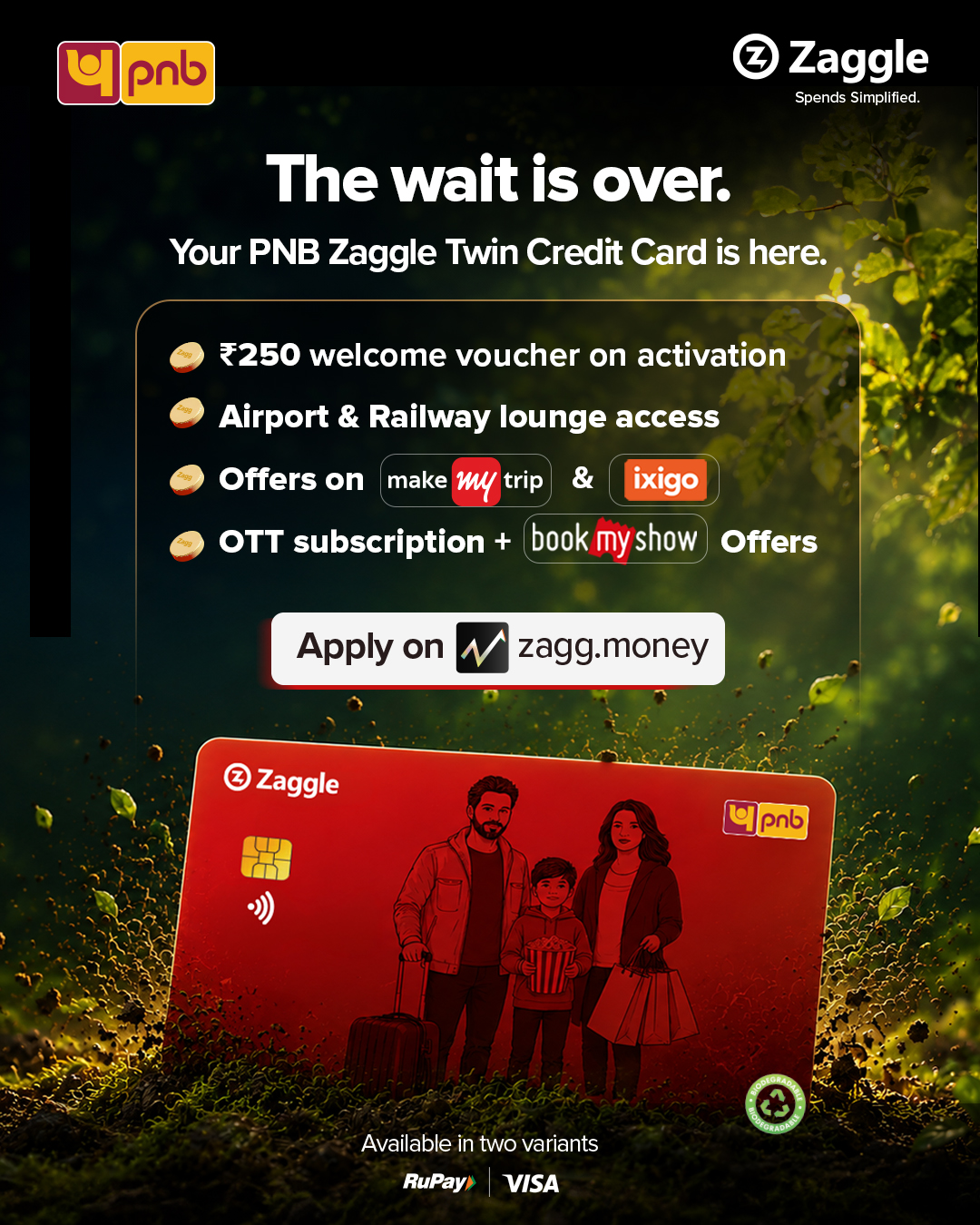 Zagg money Facebook ad: Earn Rewards on Spends