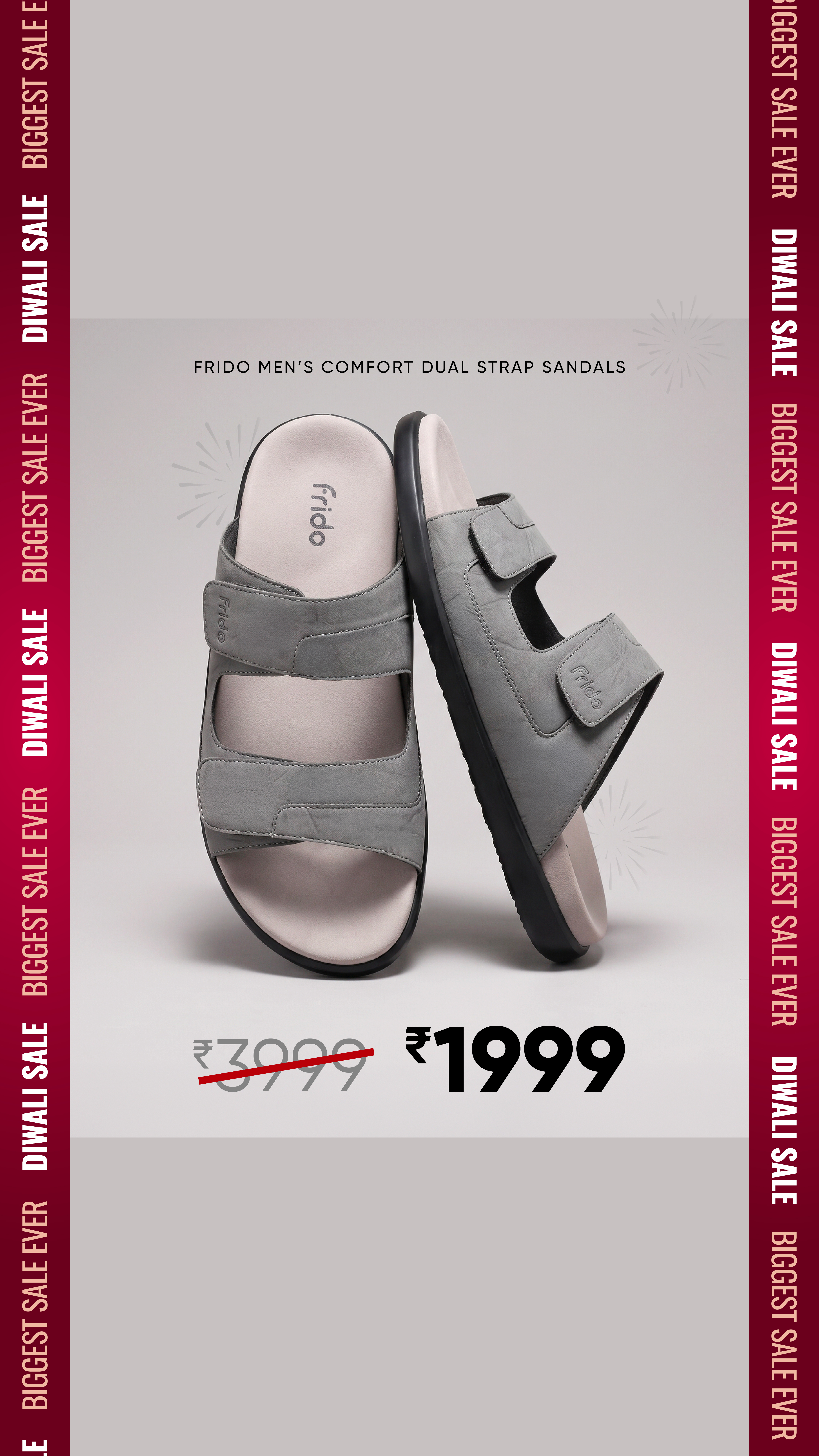 Frido Facebook ad: Get Comfortable Sandals At Just ₹1,999 This Grand Diwali…