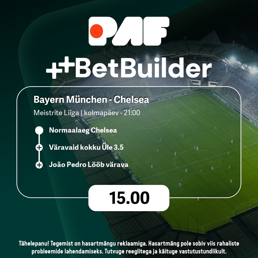 Paf.com Facebook ad: Spordiennustus - BetBuilder