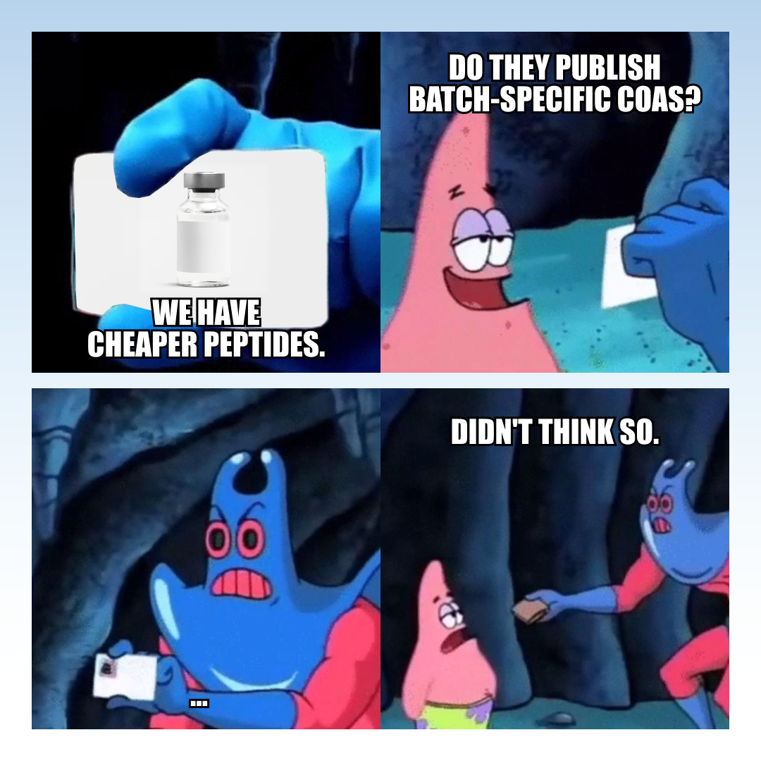 Licensed Peptide Facebook ad: Not All Peptides Are Created Equal