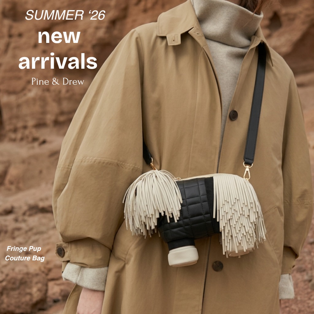 Pine & Drew Facebook ad: Fringe Pup Couture Bag