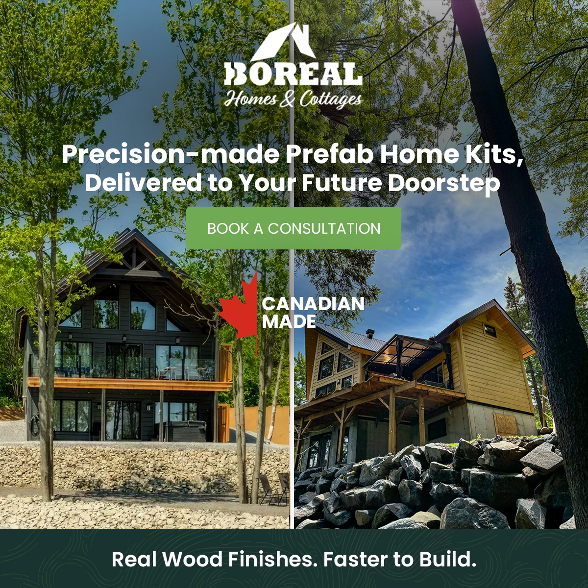 Boreal Thermolog Homes and Cottages Facebook ad