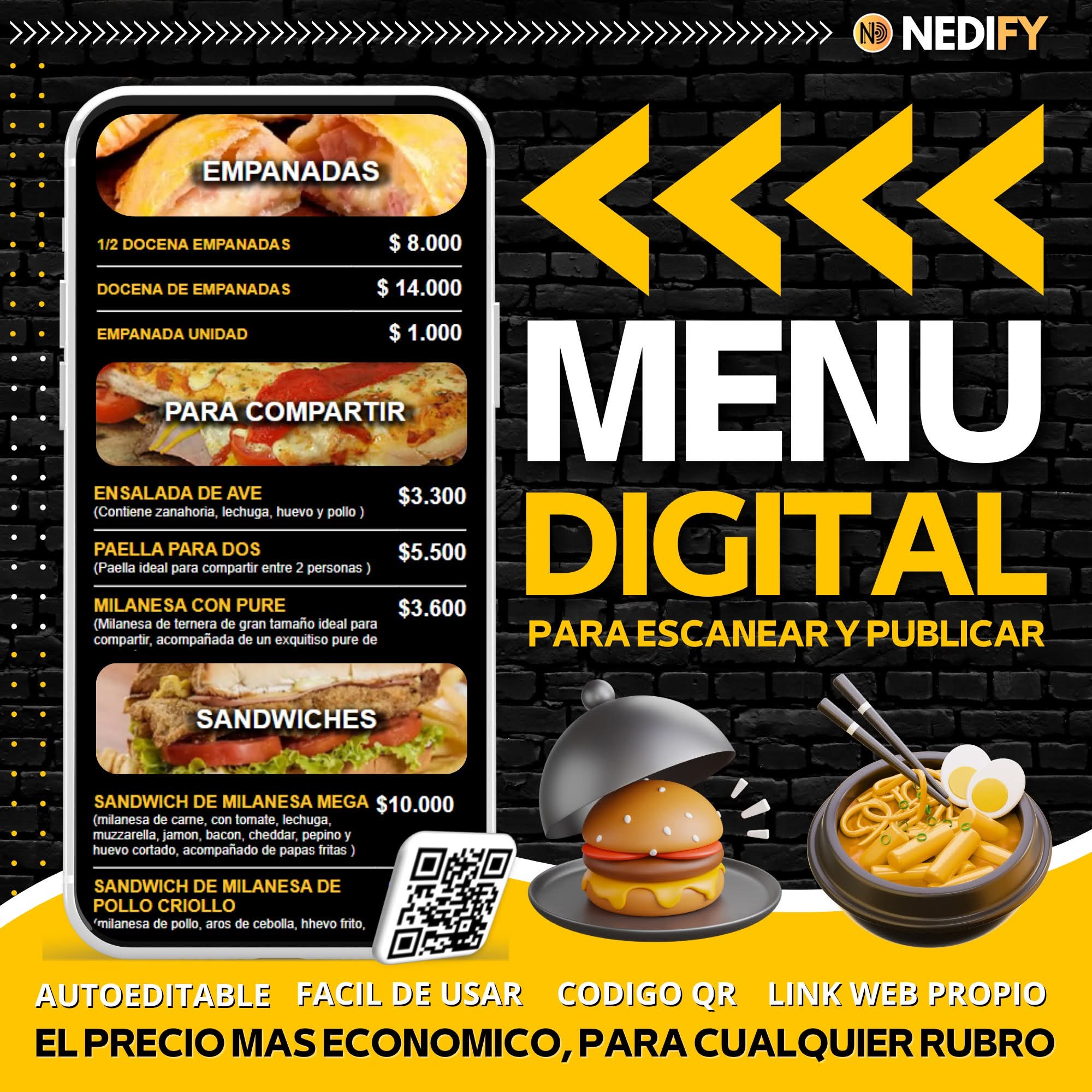 Nedify Facebook ad: Nedify - Negocio Digital Para ti - Menu Digital QR - Carta…