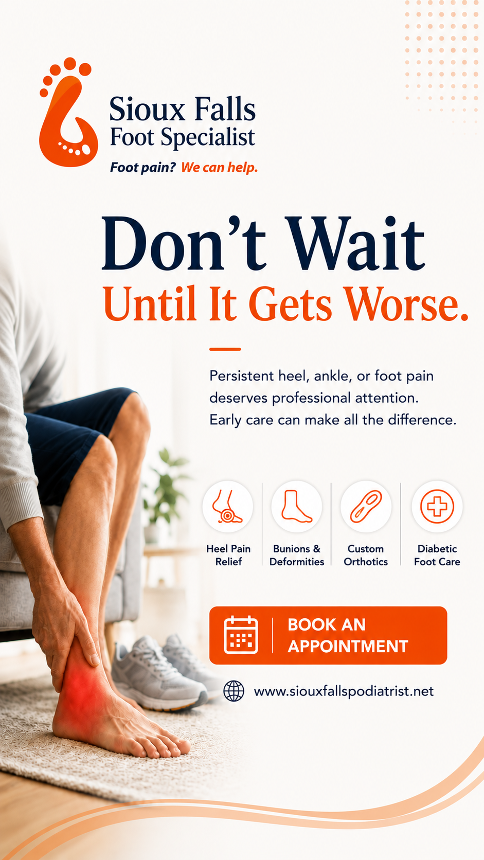 Sioux Falls Foot Specialists Facebook ad from Aug 4, 2026