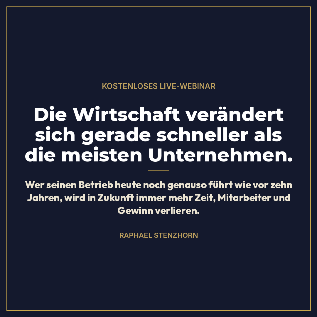 Raphael Stenzhorn - Werde vom Selbstständigen zum Unternehmer Facebook ad: 1.000+ zufriedene Kunden