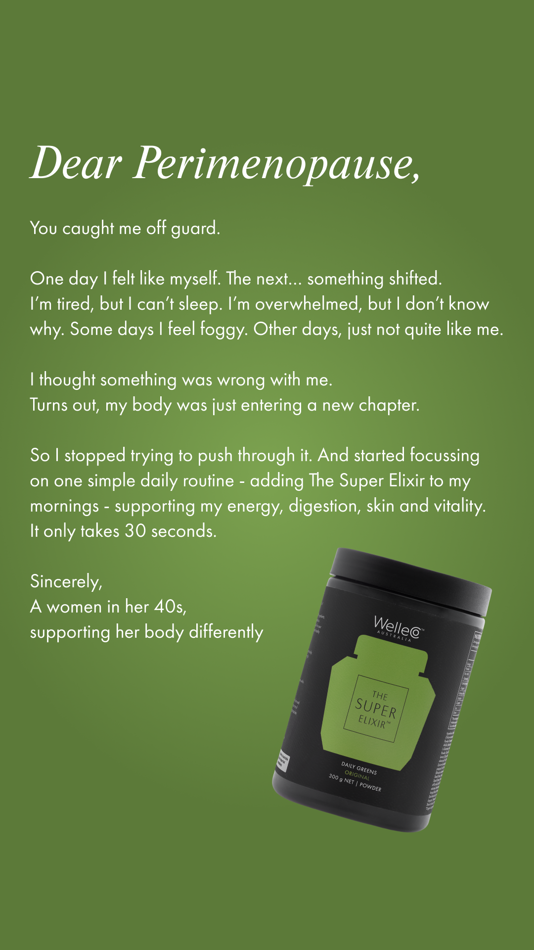 WelleCo Facebook ad